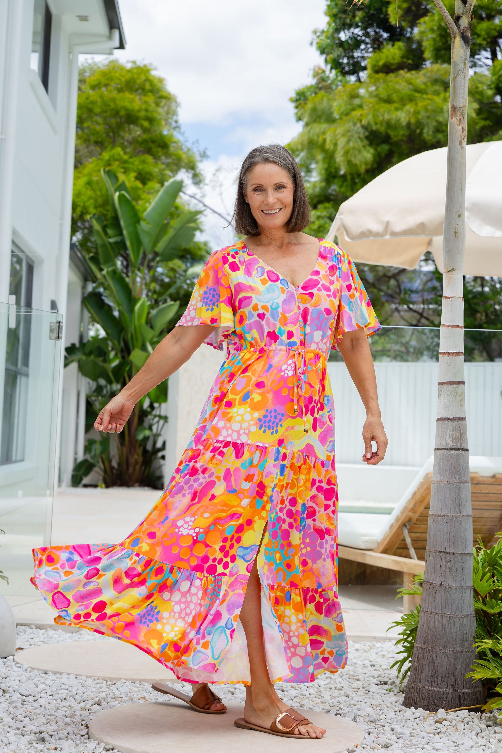 Bonnie Maxi Dress in Tequila Sunrise by Kasey Rainbow