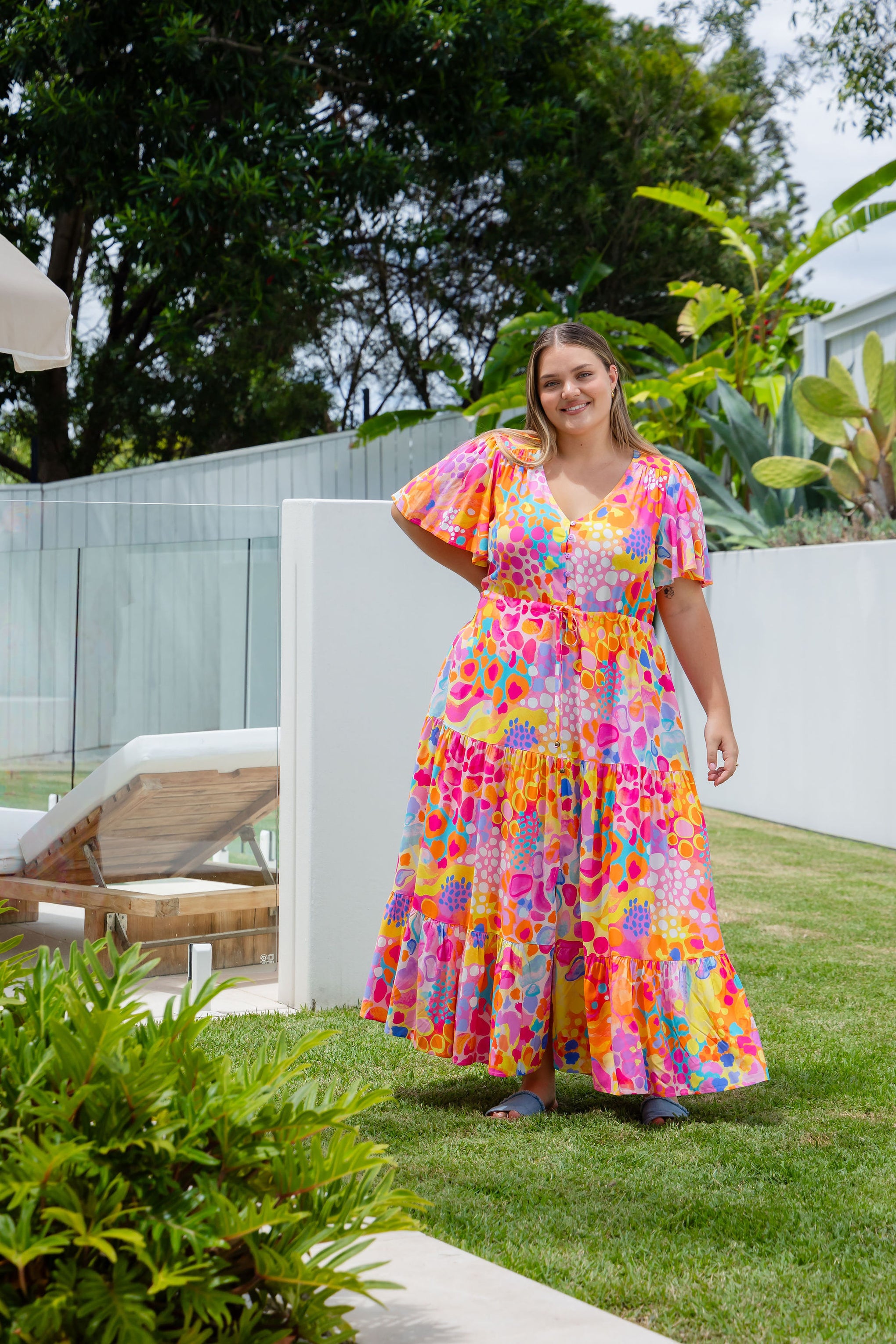Bonnie Maxi Dress in Tequila Sunrise by Kasey Rainbow