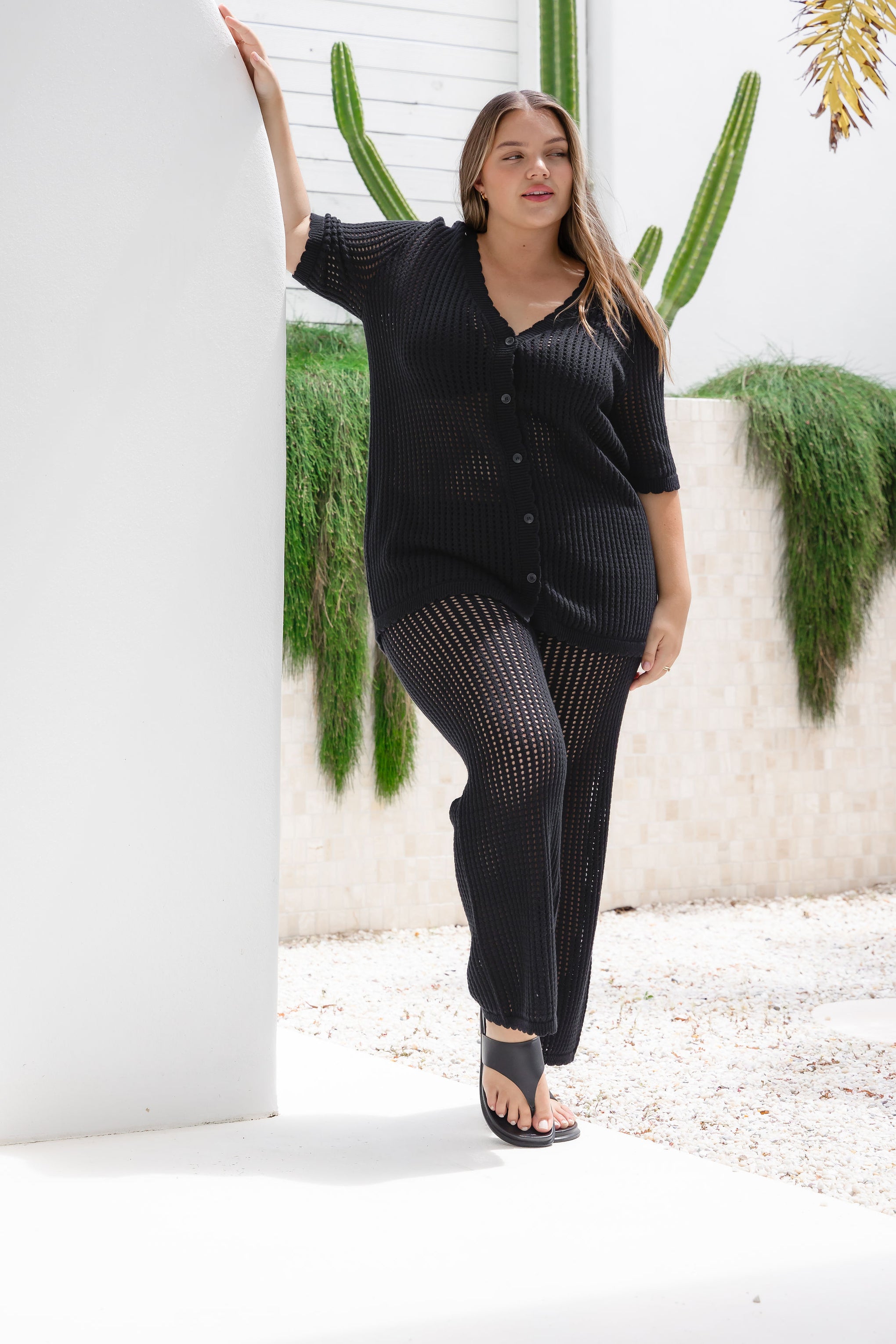 Maisie Knit Pant in Black