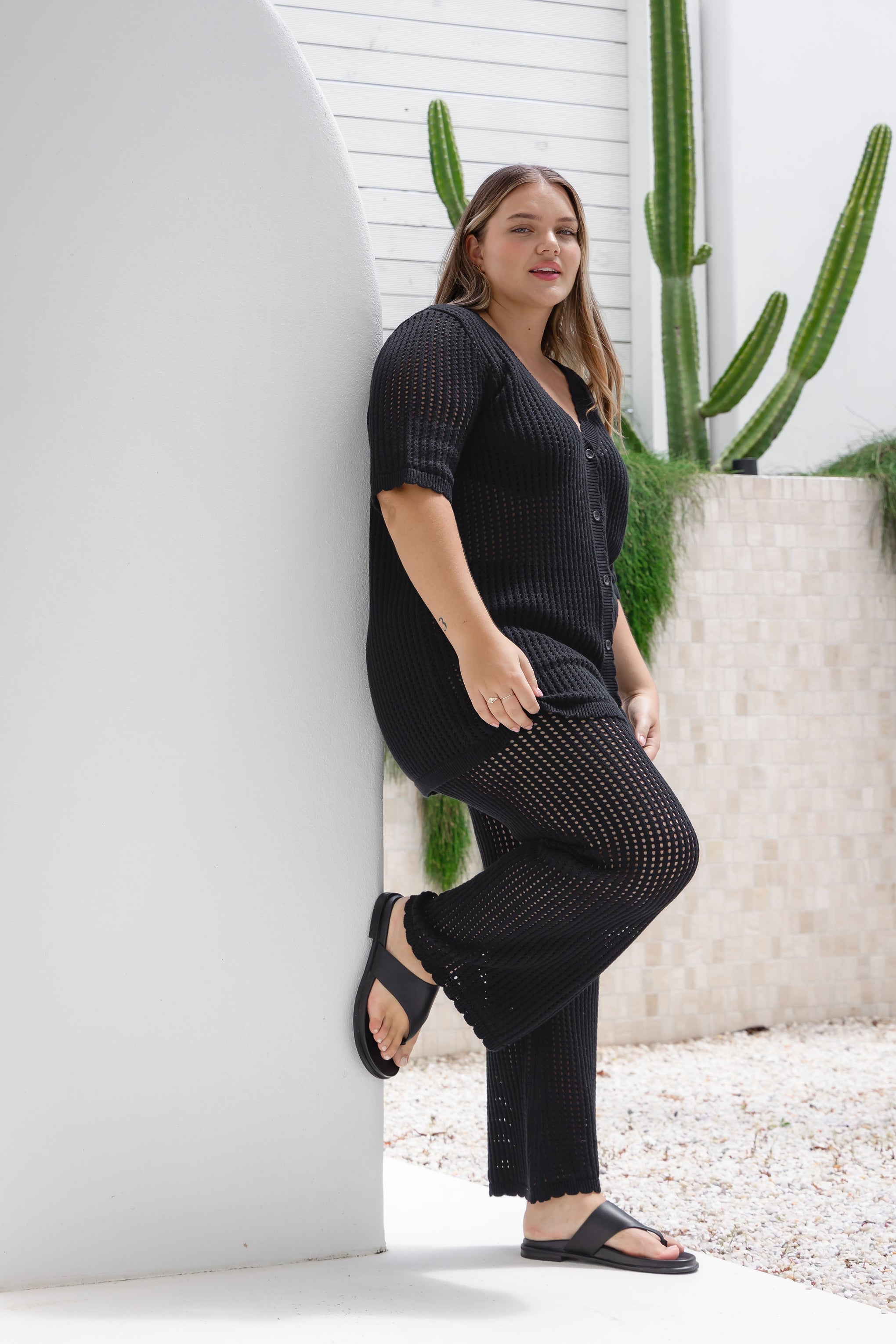 Harry Knit Top in Black