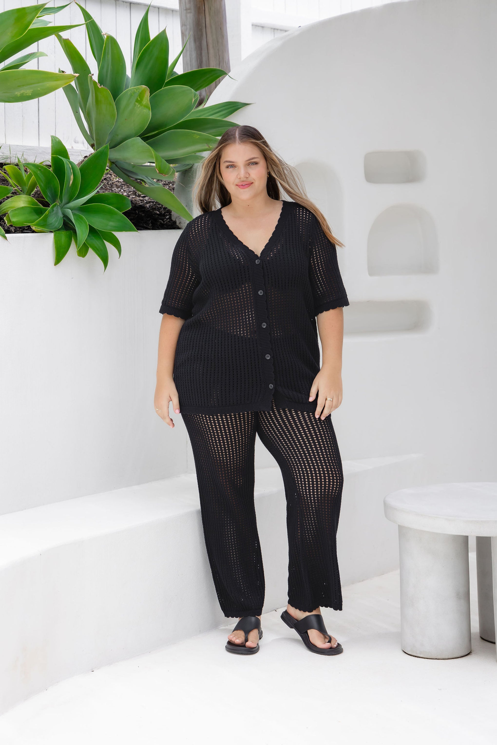 Harry Knit Top in Black