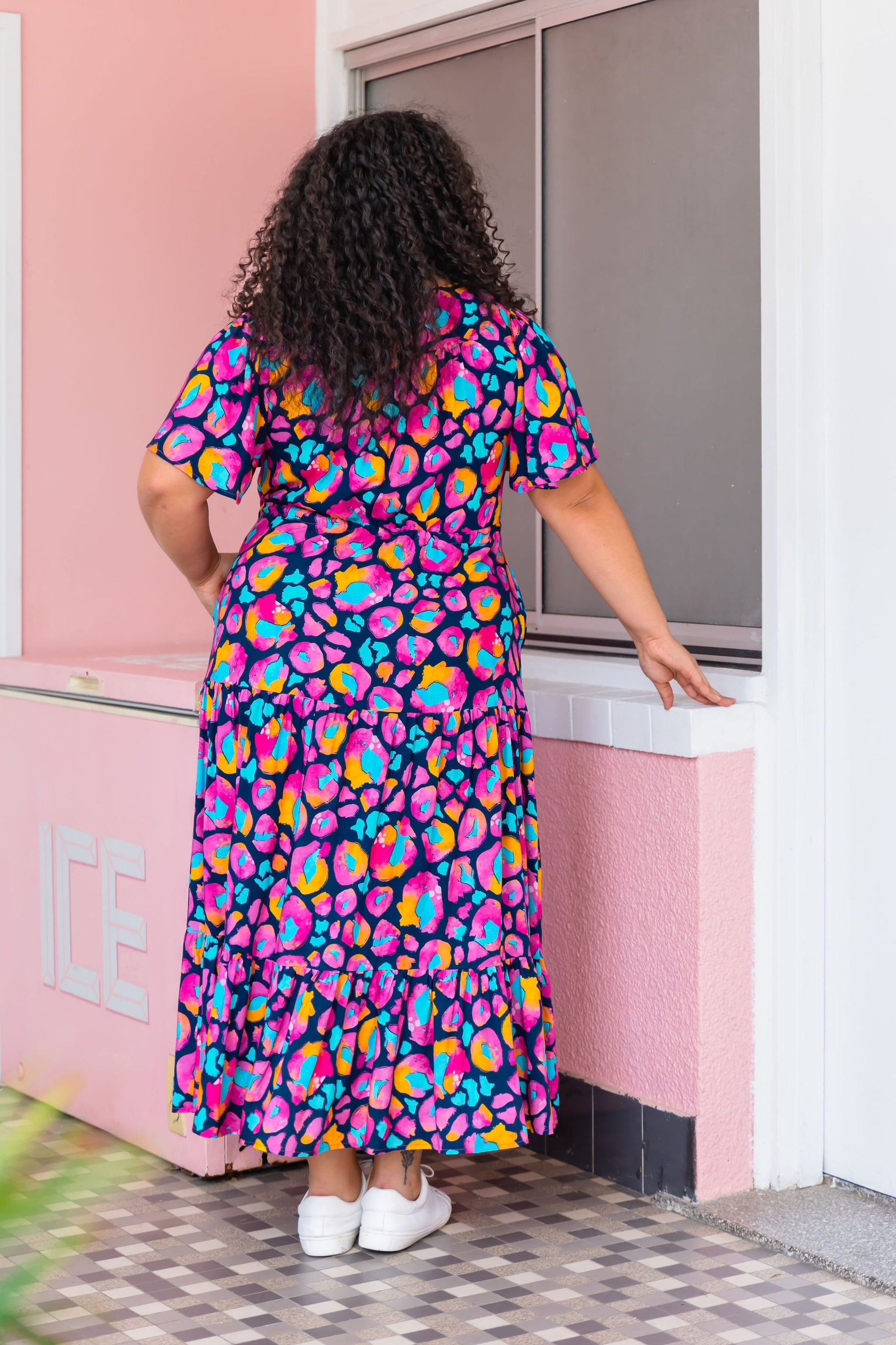 Bonnie Dress in Magenta Leopard by Kasey Rainbow