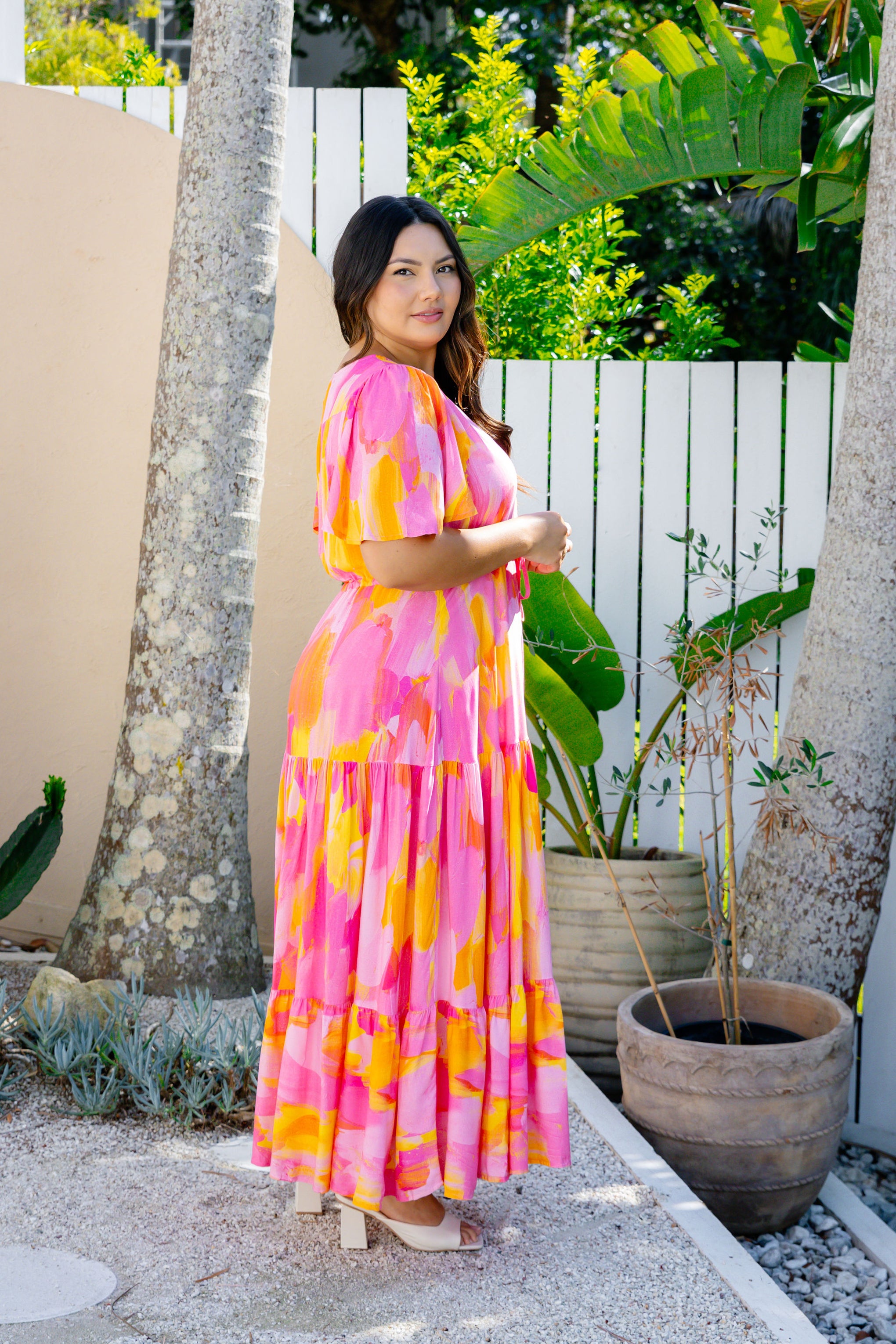 Mae Dress in Pink Bloom by Maggi McDonald