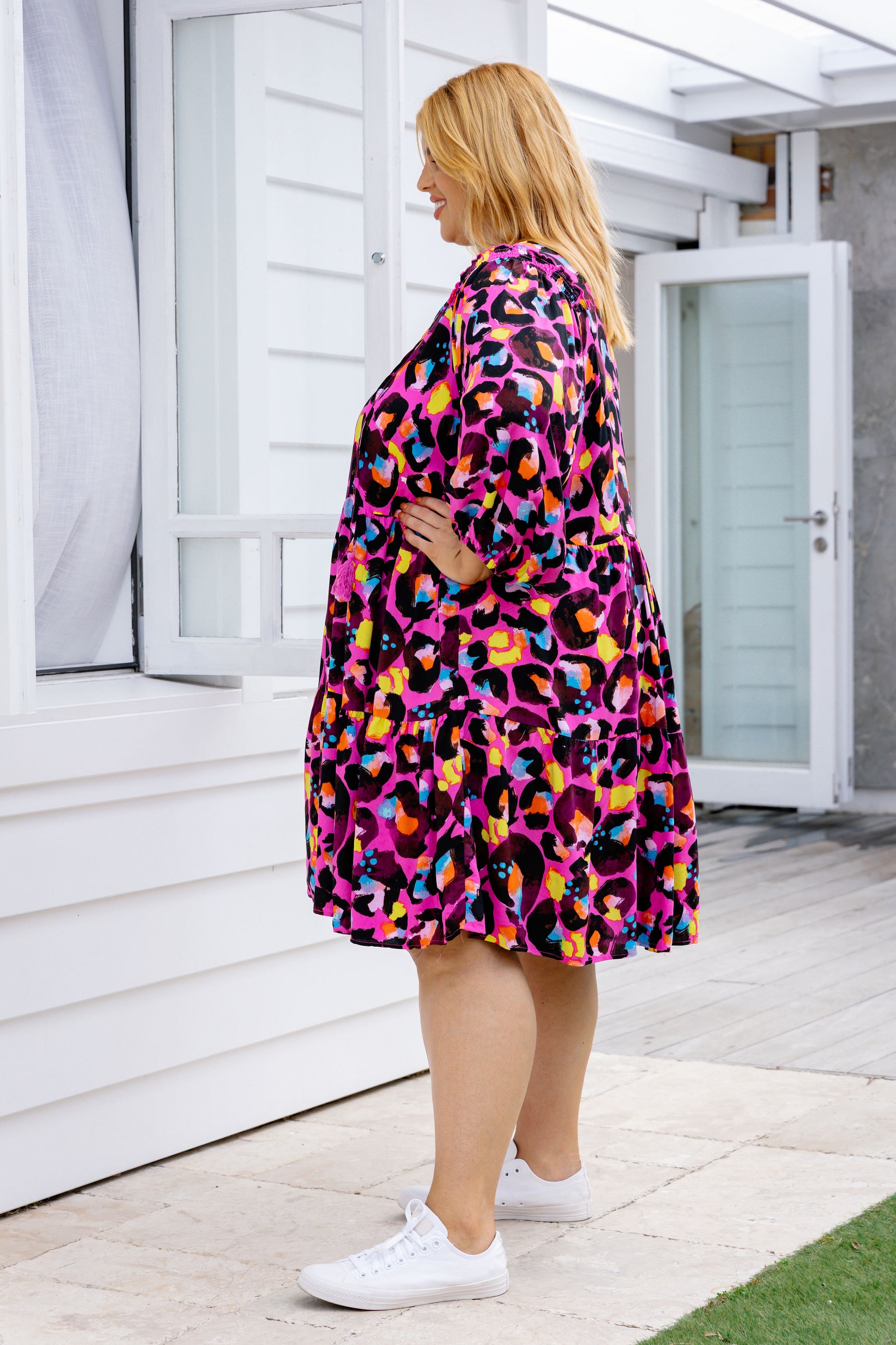 Indi Dress in Coco Print by Kasey Rainbow