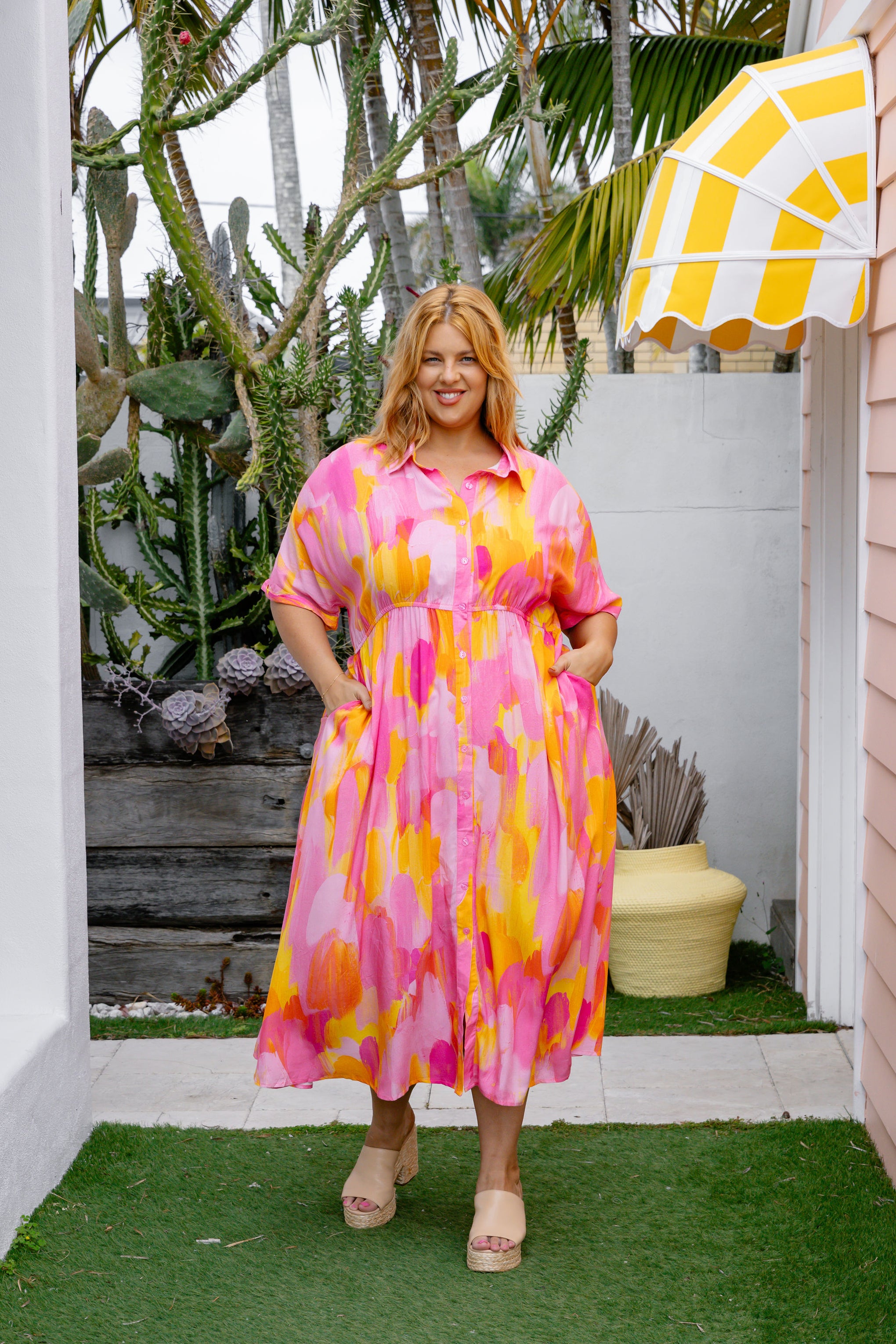 Maggi Dress in Pink Bloom by Maggi McDonald