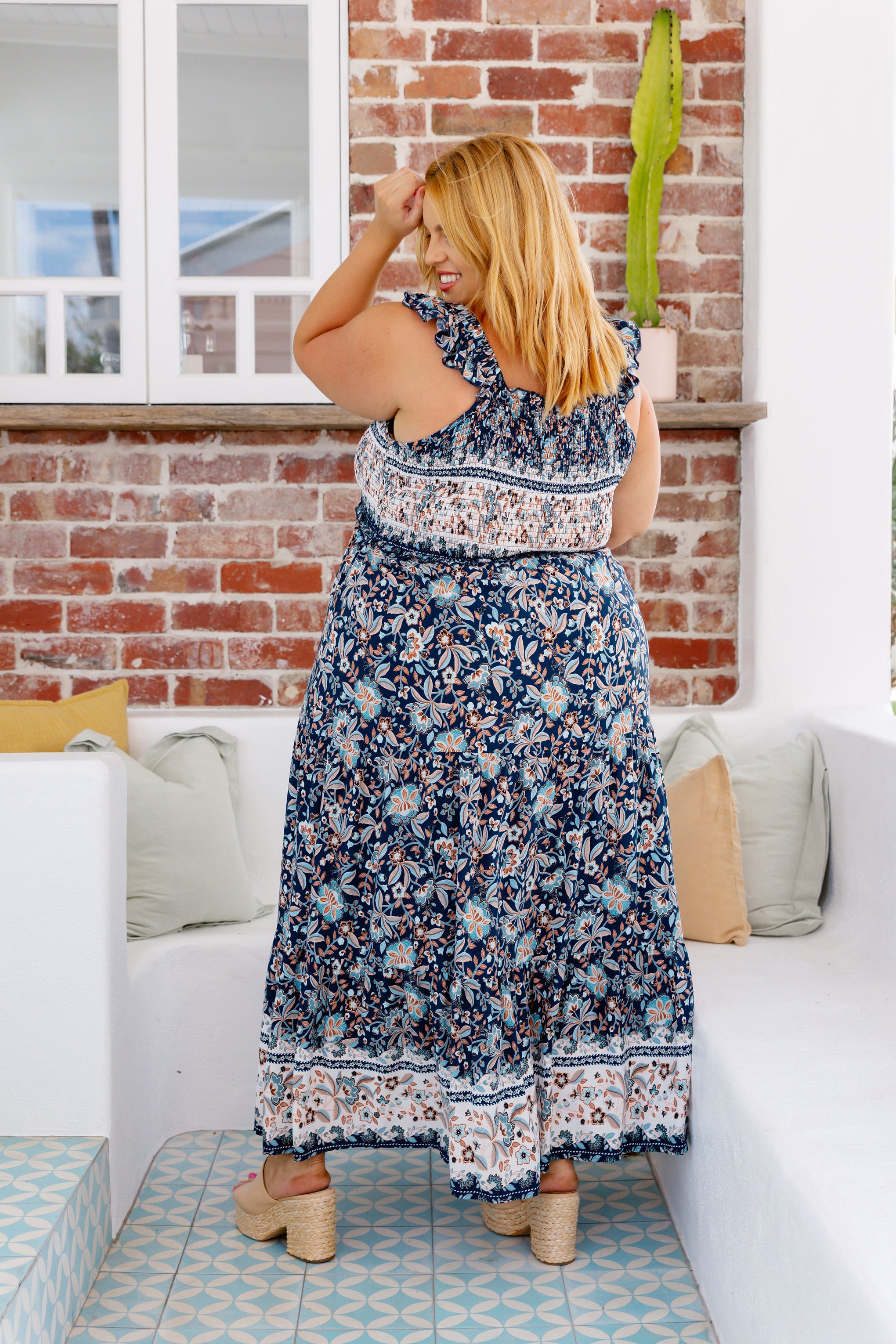 Lennox Dress in Navy Floral