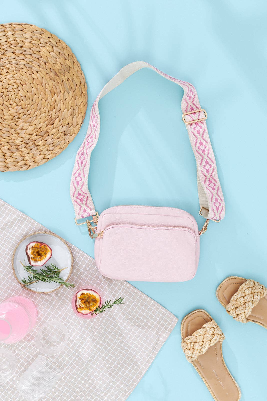 California Crossbody Bag - Light Pink