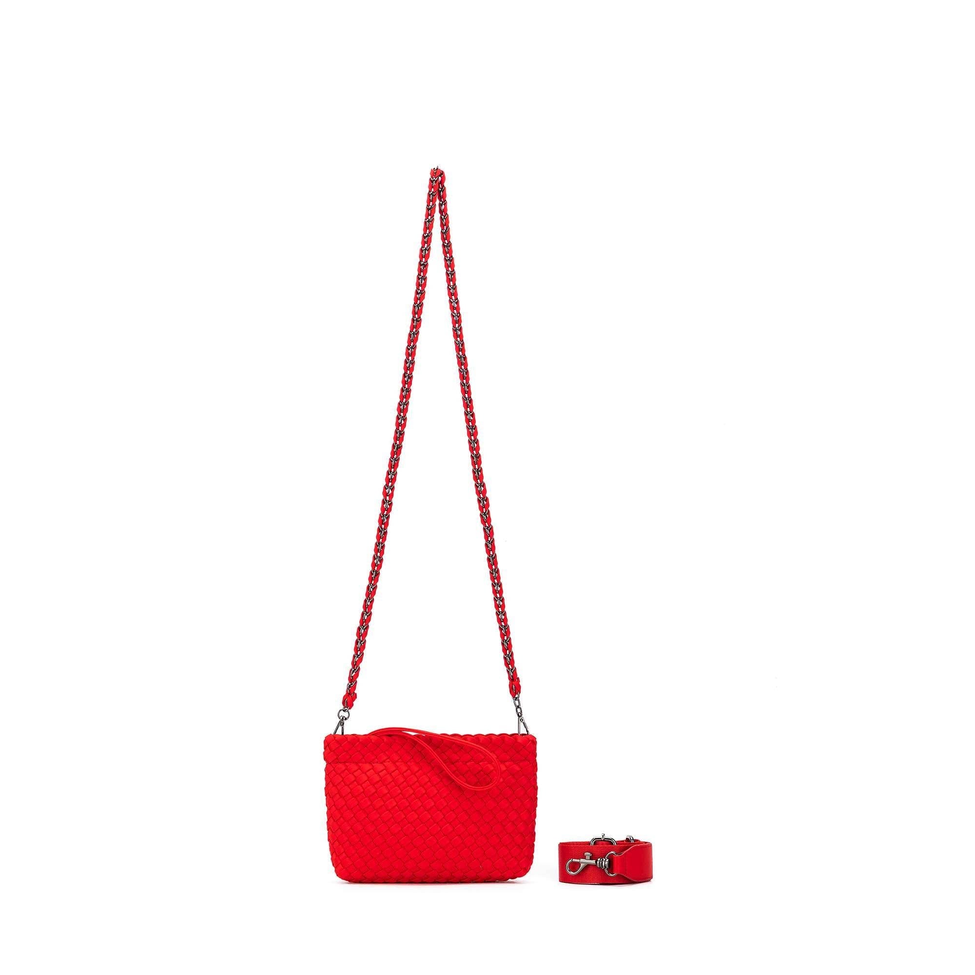 Aria Red Clutch Crossbody Bag by Black Caviar
