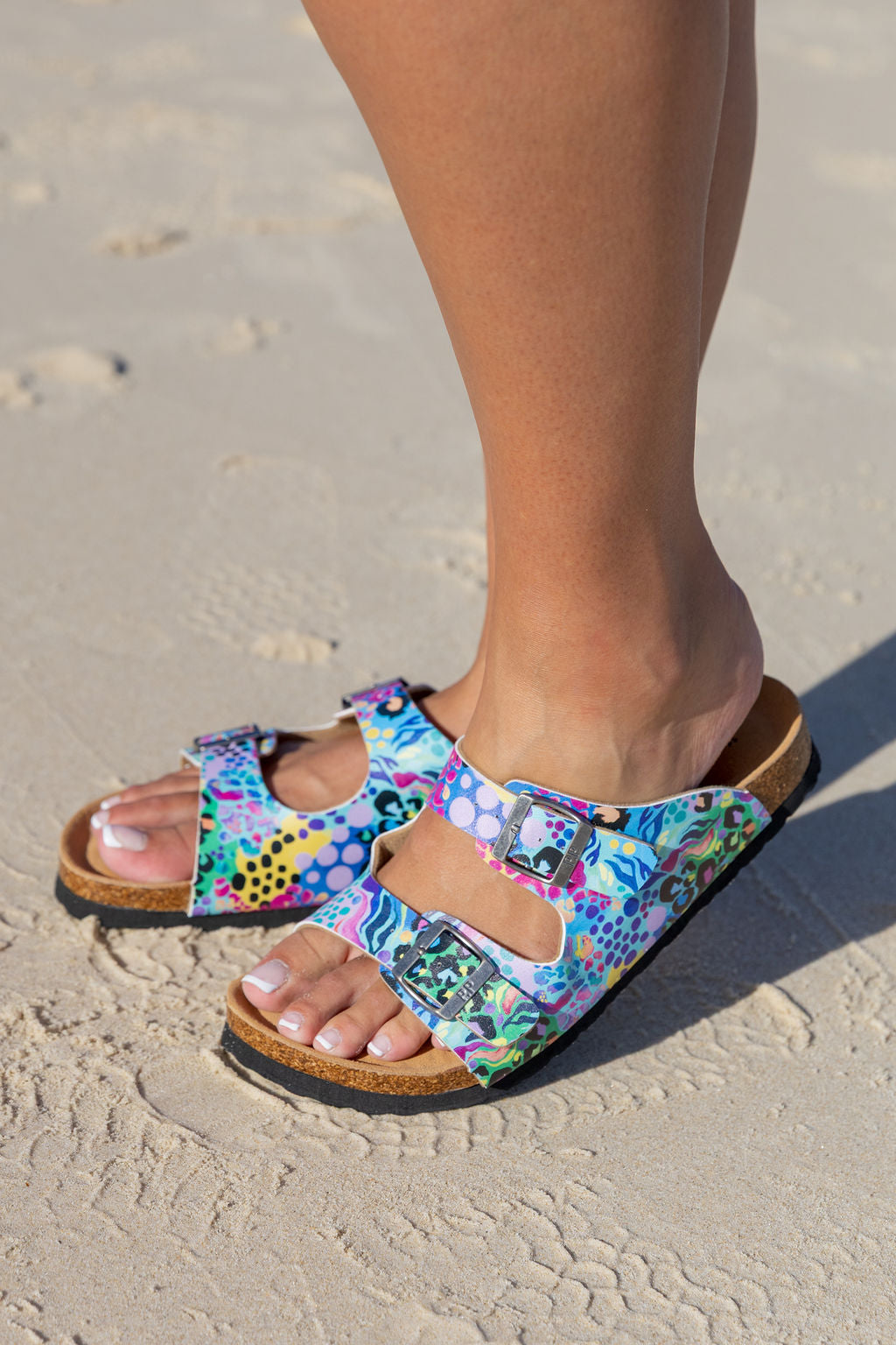 Niko Slides in Electric Leopard by Kasey Rainbow