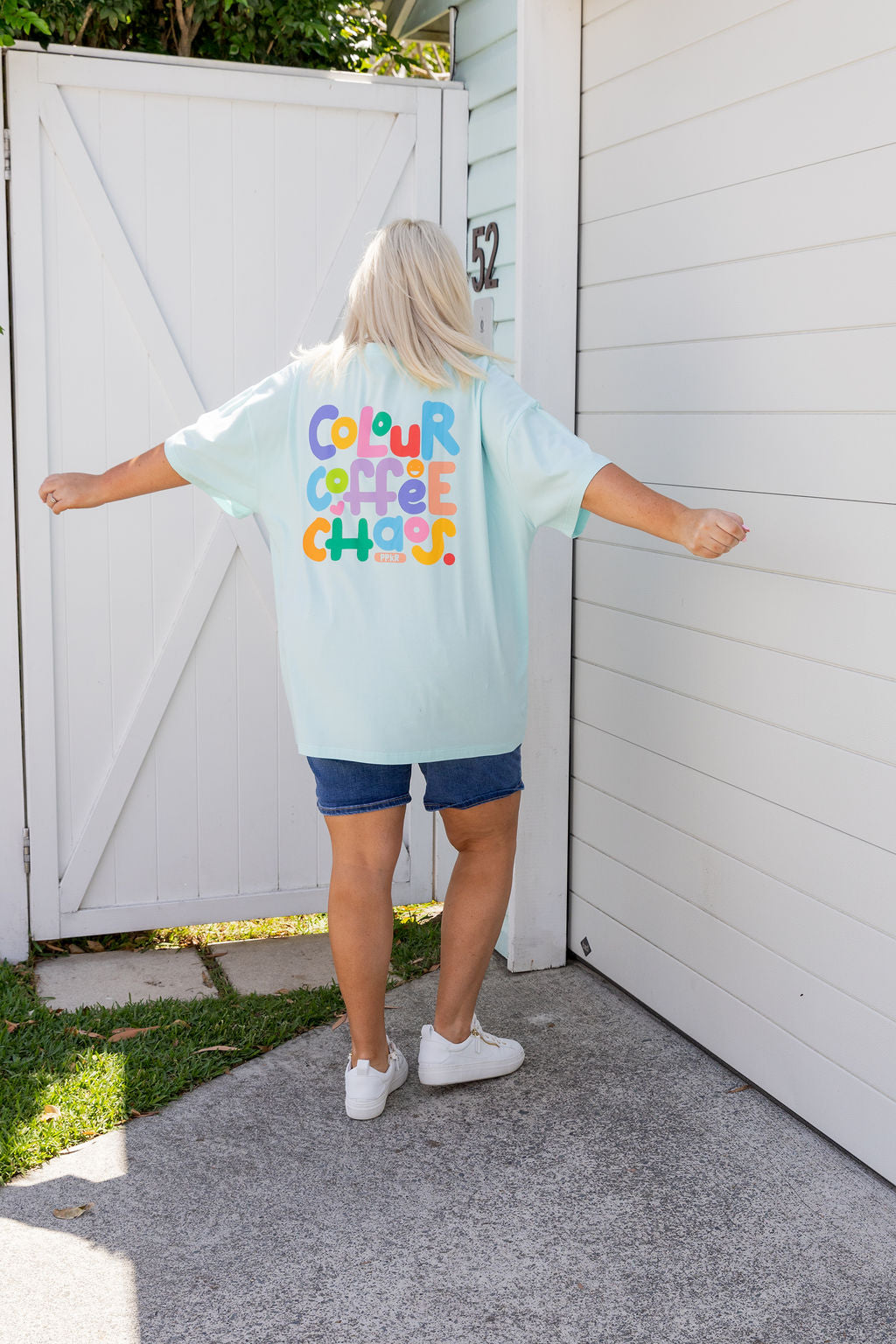 Alfie Oversized Tee in Chaos Blue by Kasey Rainbow