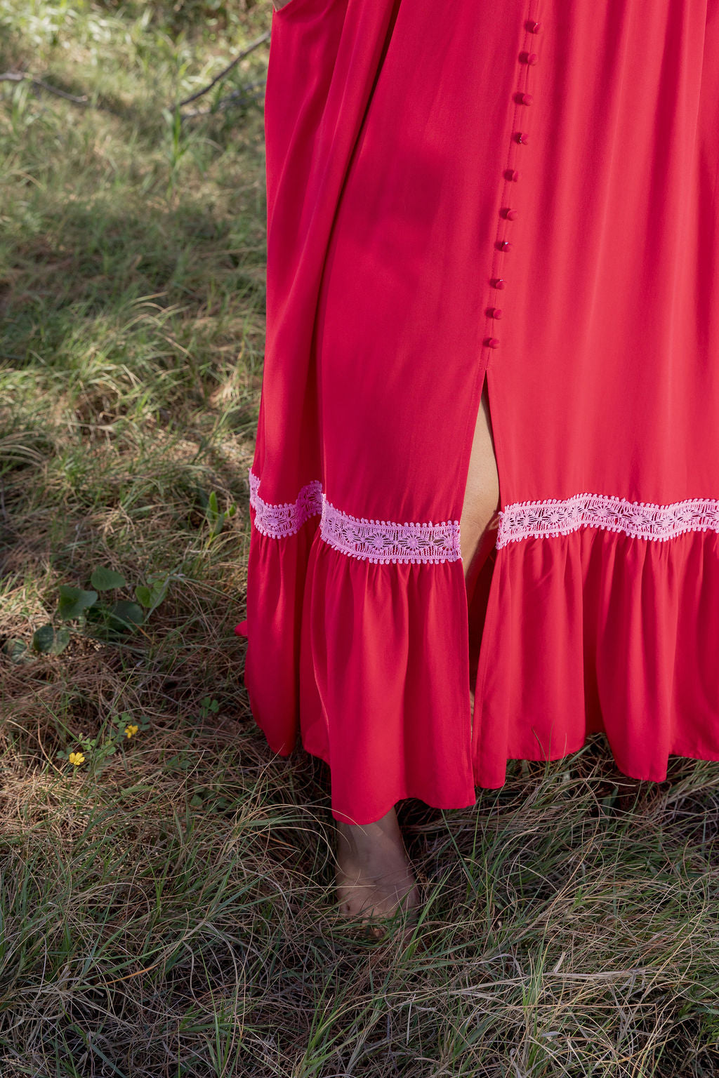 Louisa Maxi Dress in Cherry
