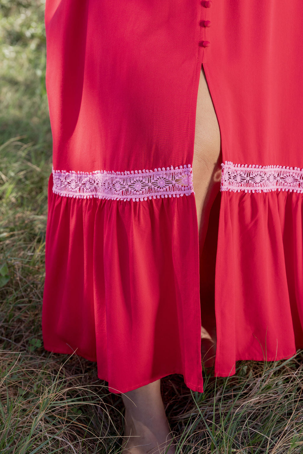 Louisa Maxi Dress in Cherry