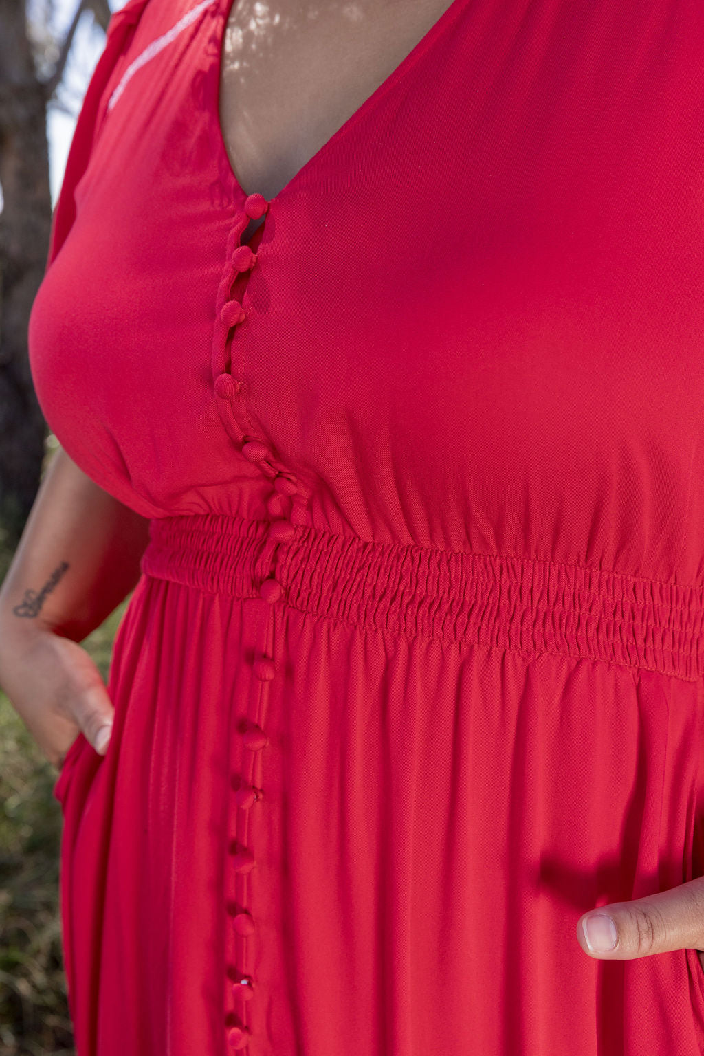 Louisa Maxi Dress in Cherry