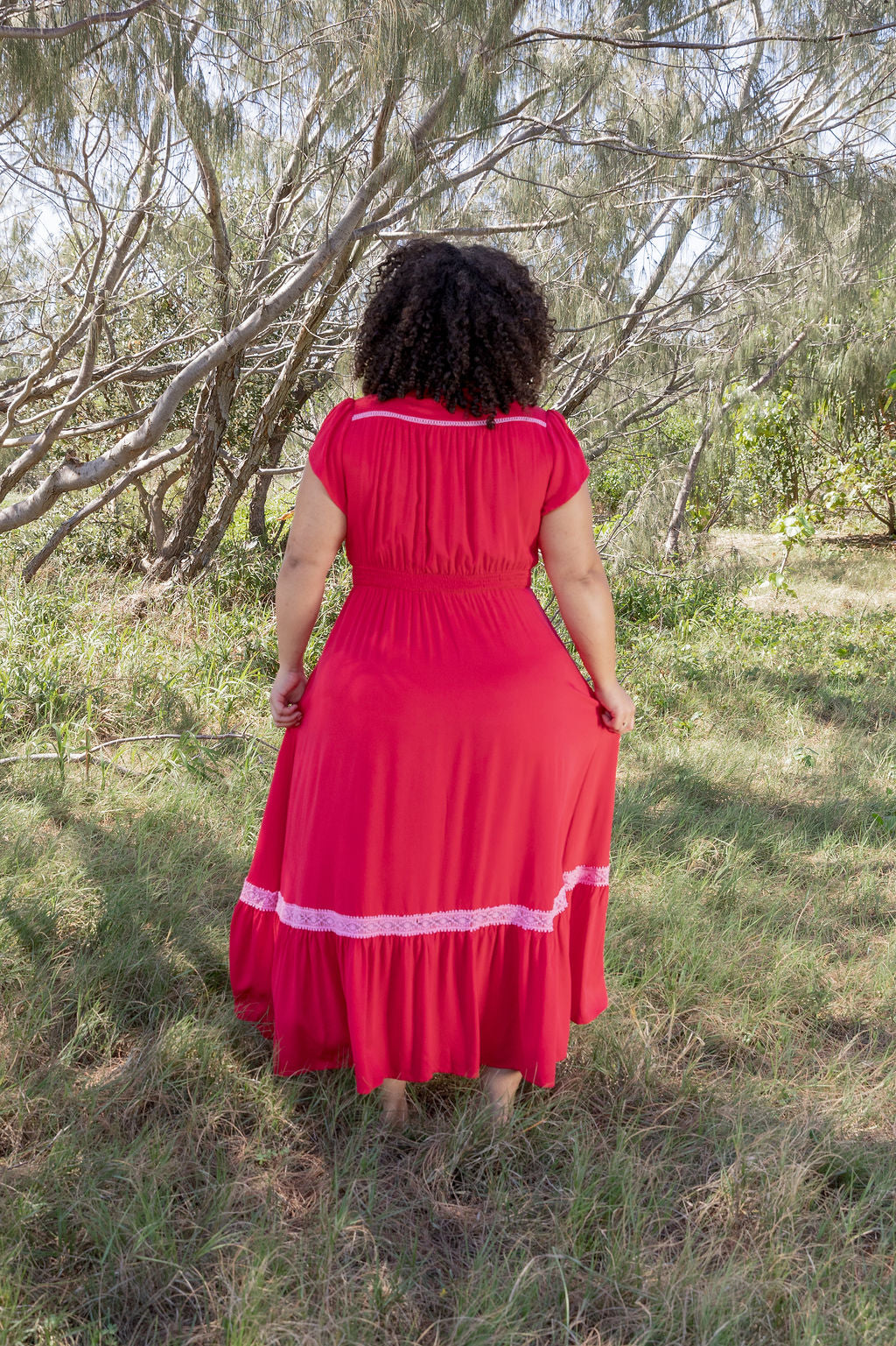 Louisa Maxi Dress in Cherry