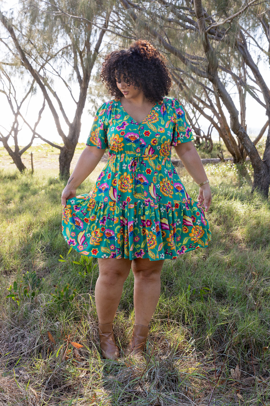 Esmae Dress in Emerald Dreams