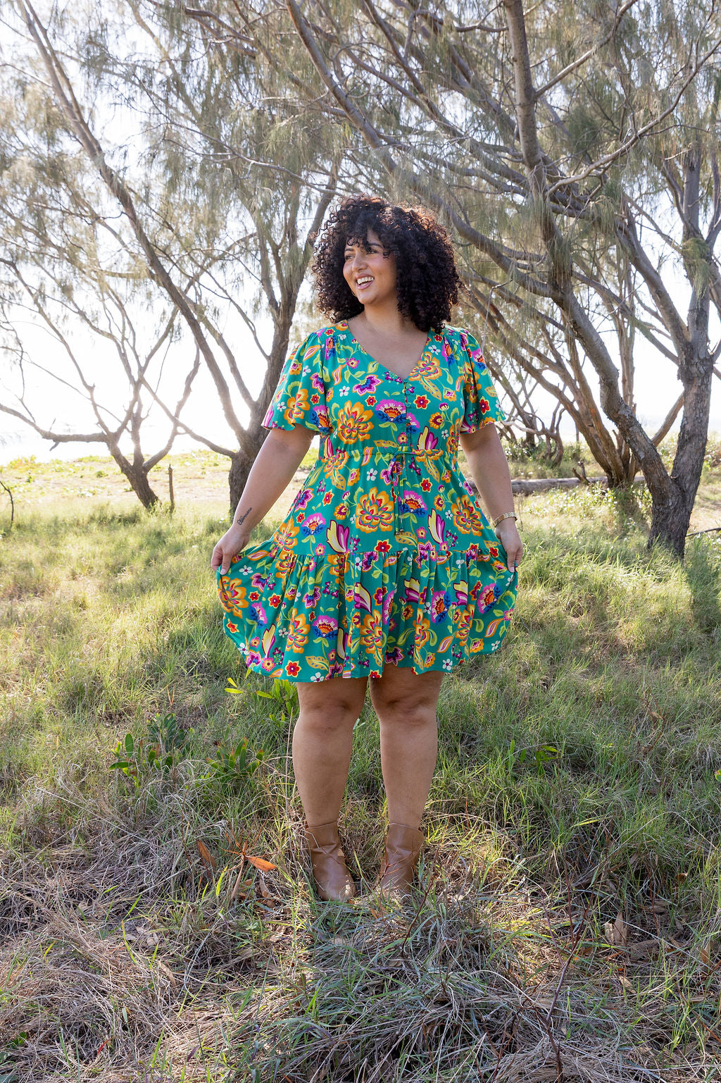 Esmae Dress in Emerald Dreams