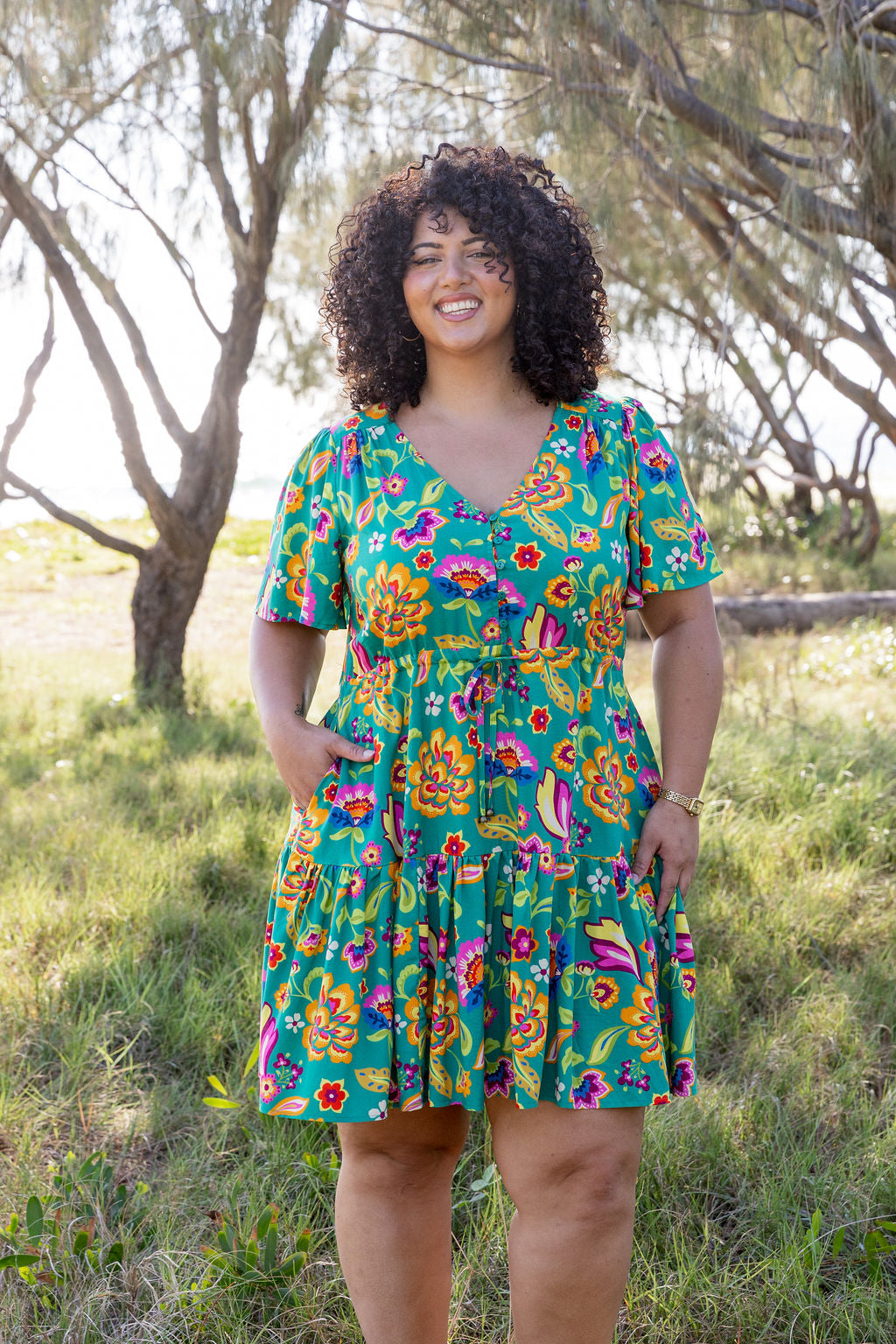 Esmae Dress in Emerald Dreams