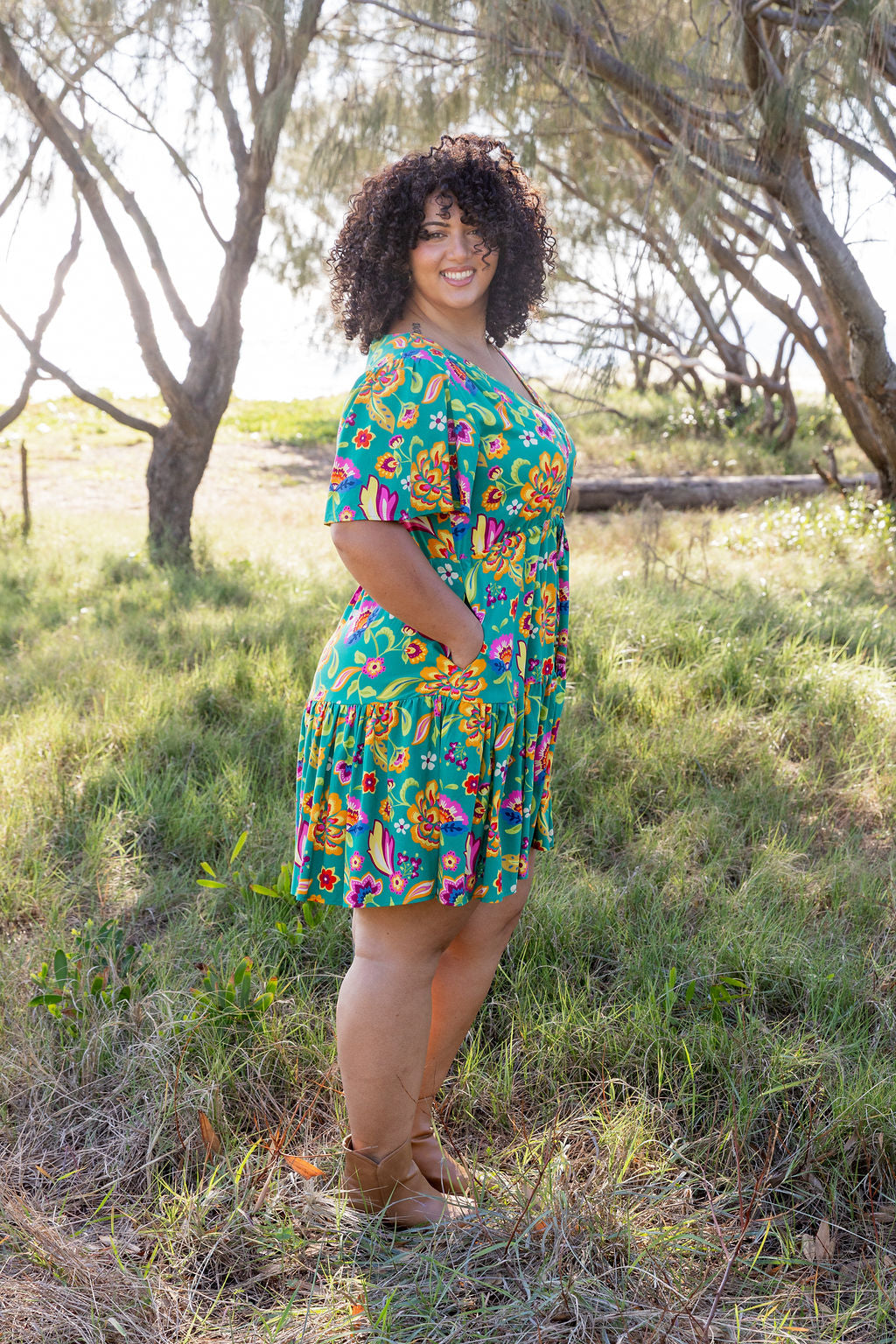 Esmae Dress in Emerald Dreams