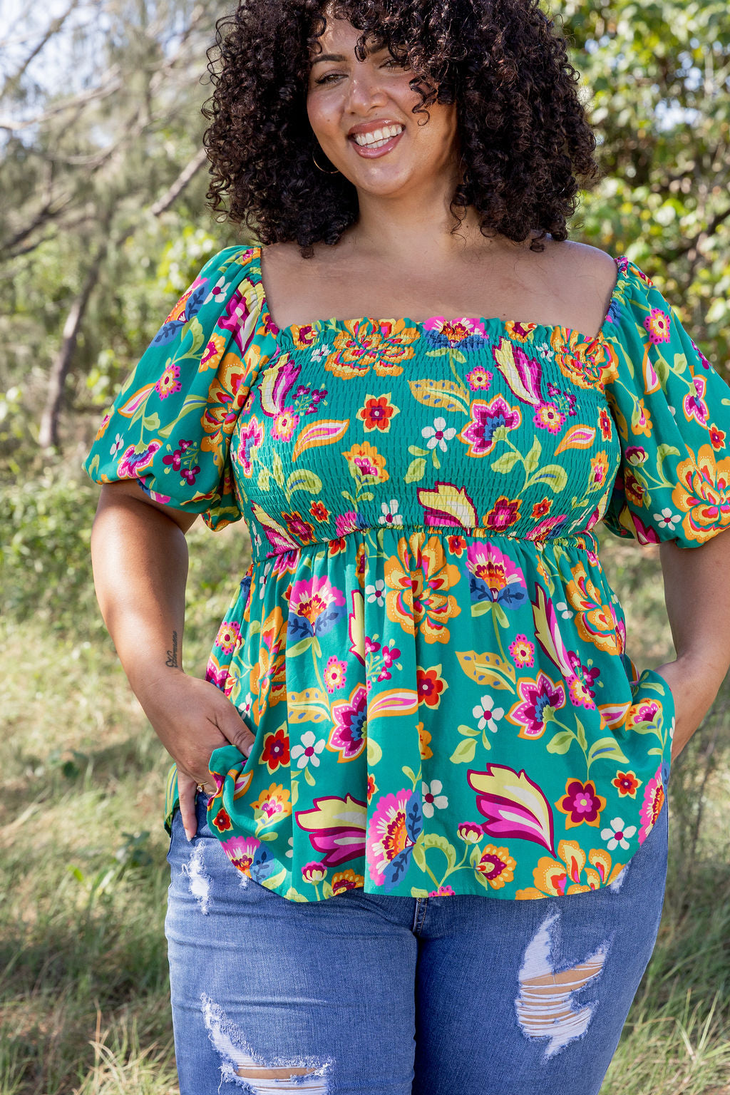 Emily Top in Emerald Dreams