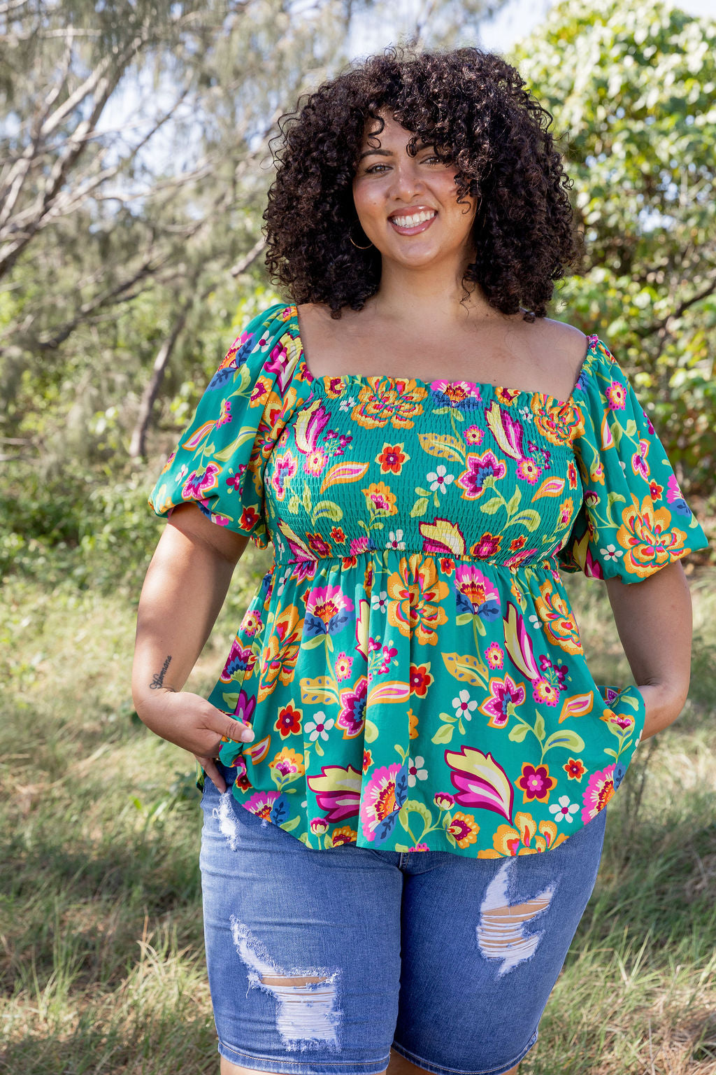 Emily Top in Emerald Dreams