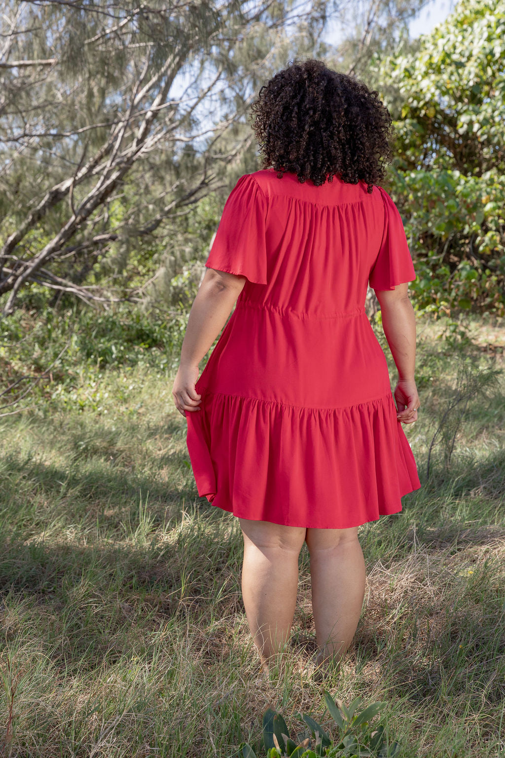 Esmae Dress in Cherry