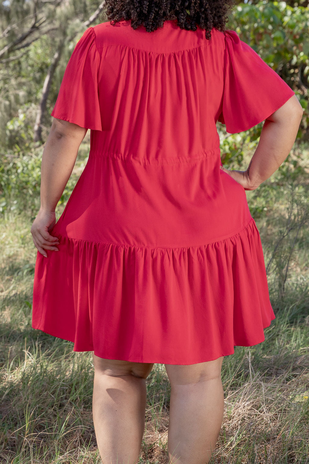Esmae Dress in Cherry