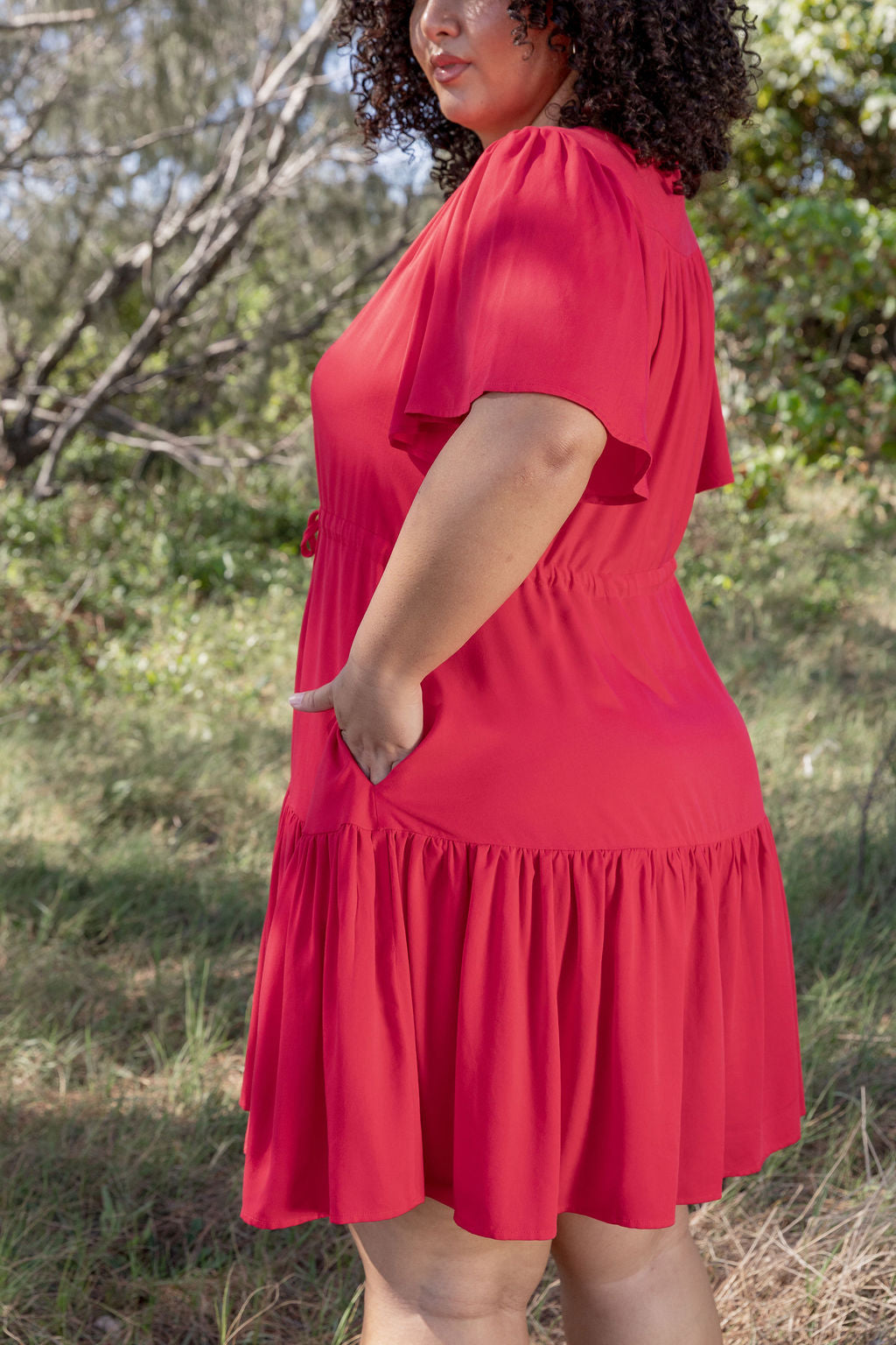 Esmae Dress in Cherry