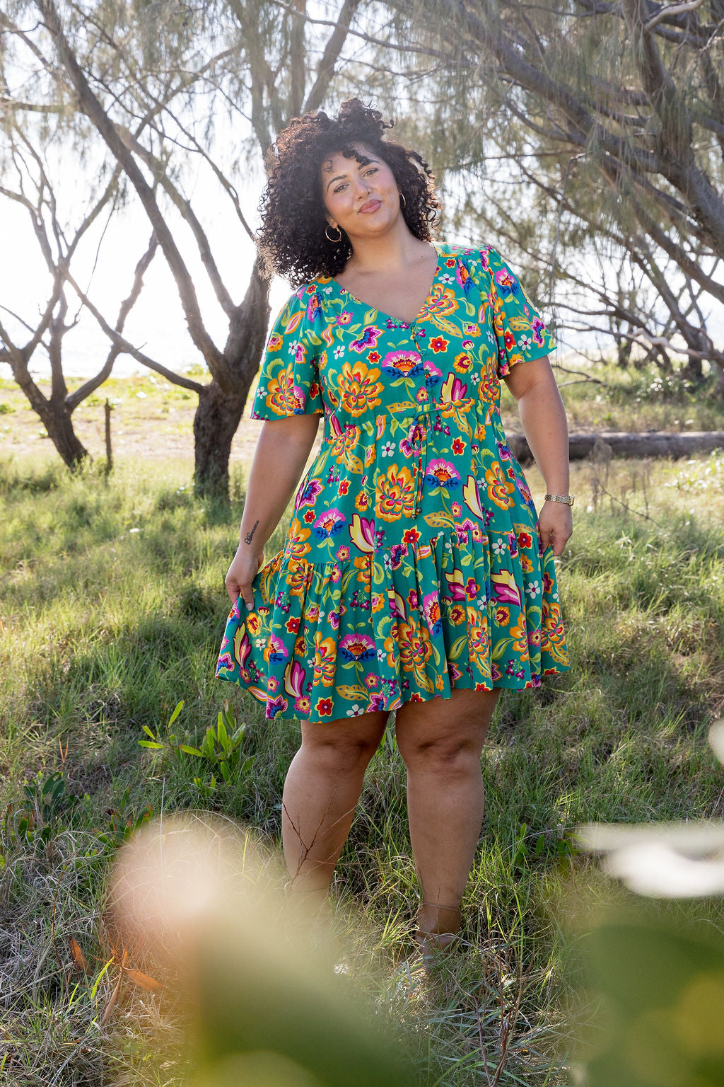 Esmae Dress in Emerald Dreams