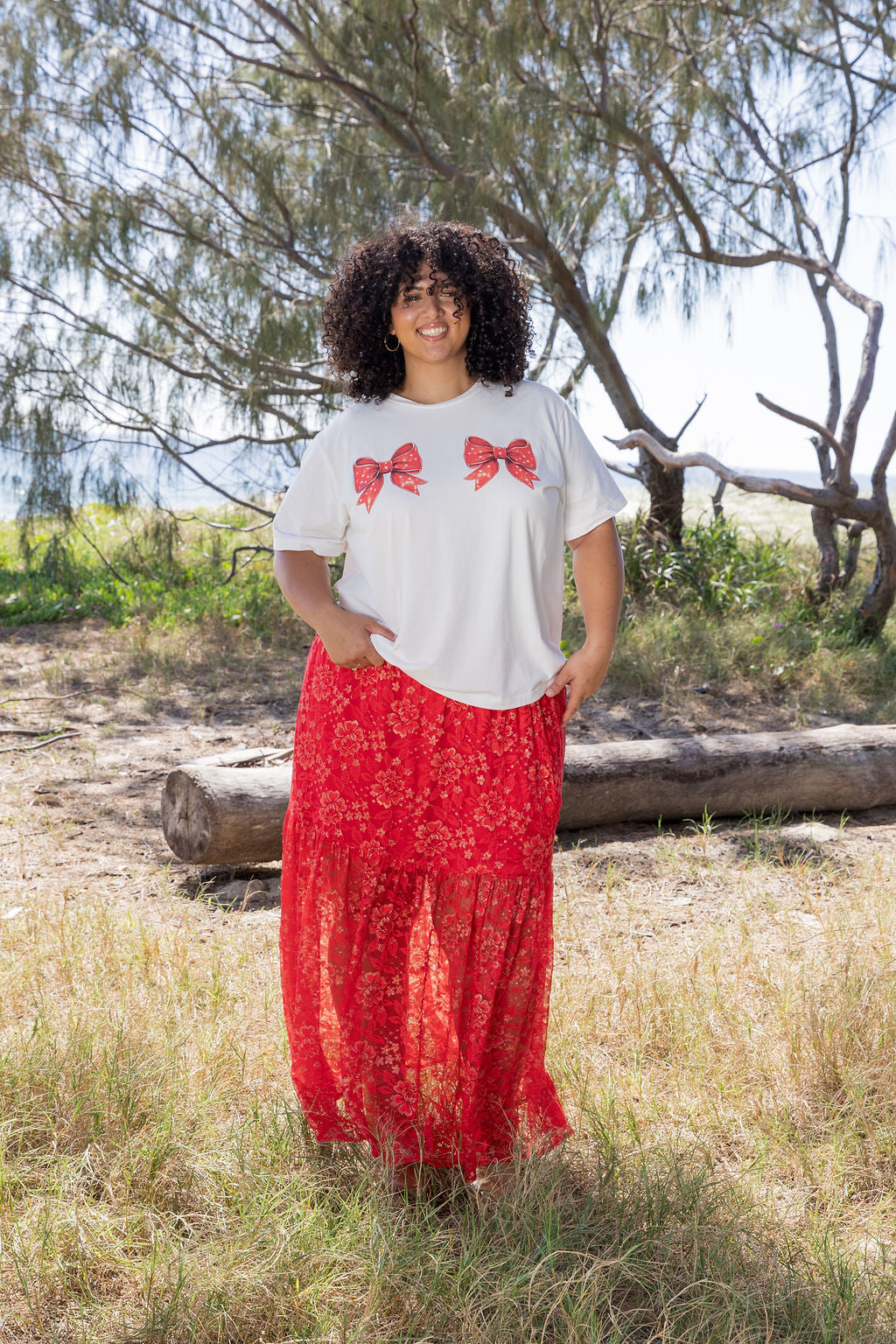 Zadi Relaxed Tee in Bows