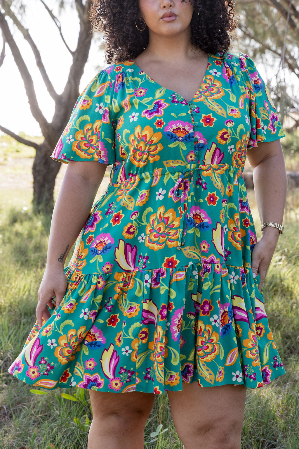 Esmae Dress in Emerald Dreams