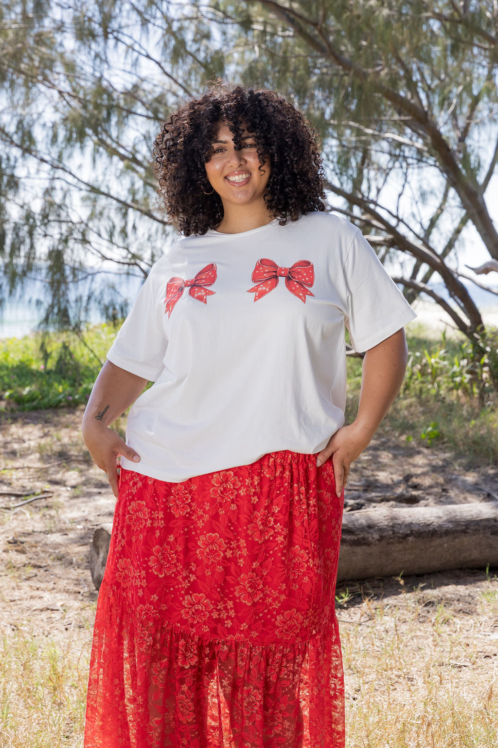 Zadi Relaxed Tee in Bows