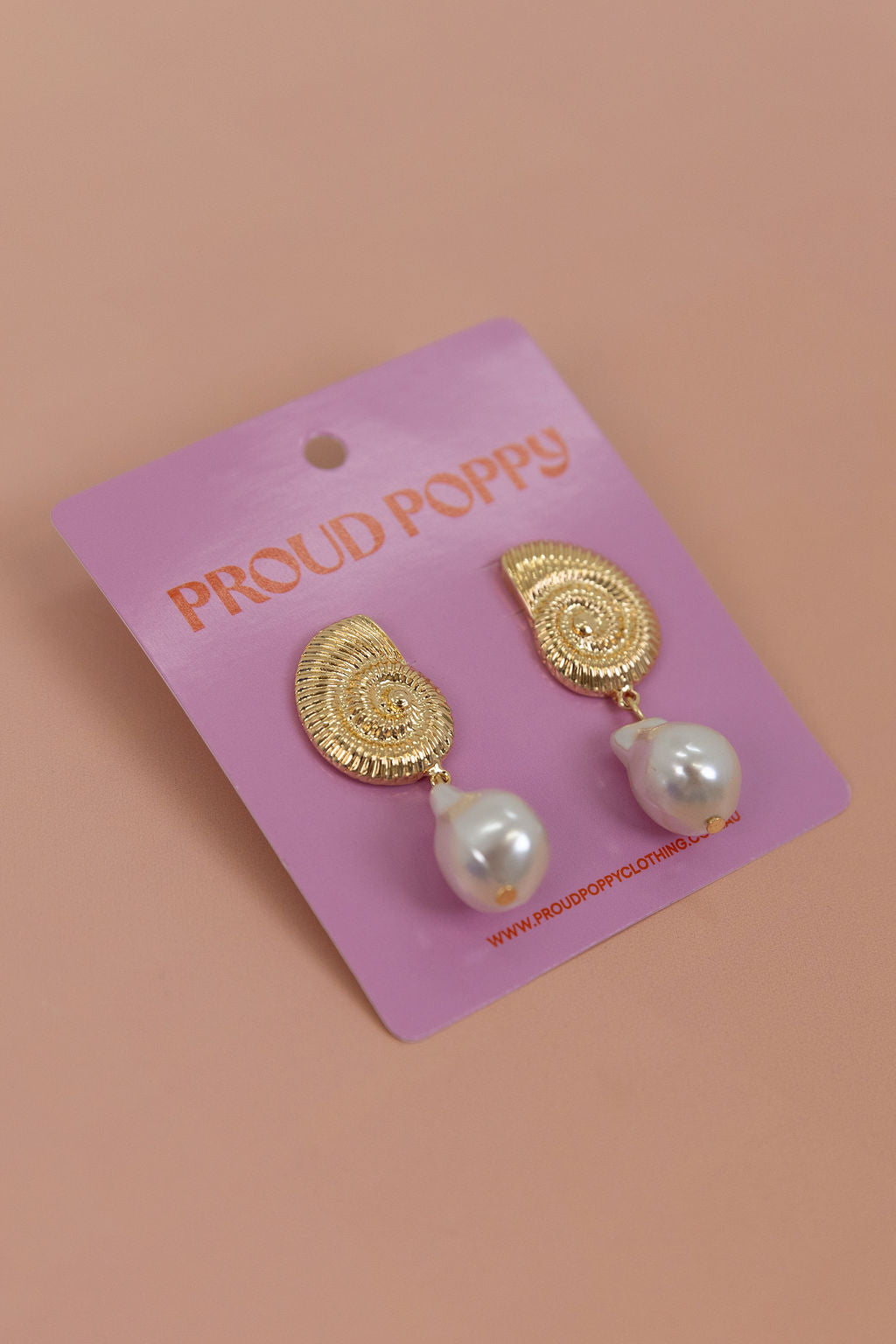 Shell Pearl Drop Earrings