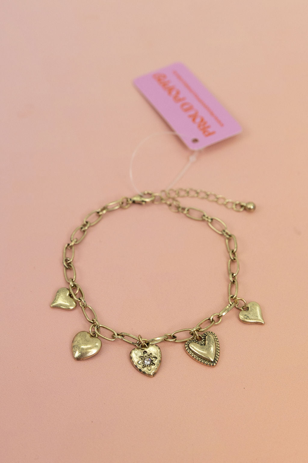 Hearts Charm Bracelet