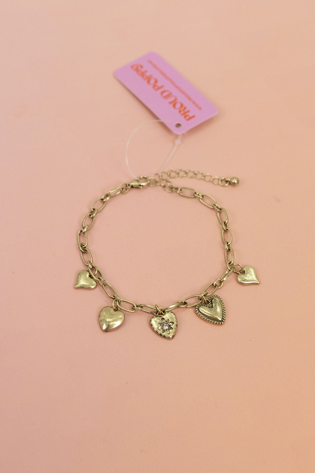 Hearts Charm Bracelet