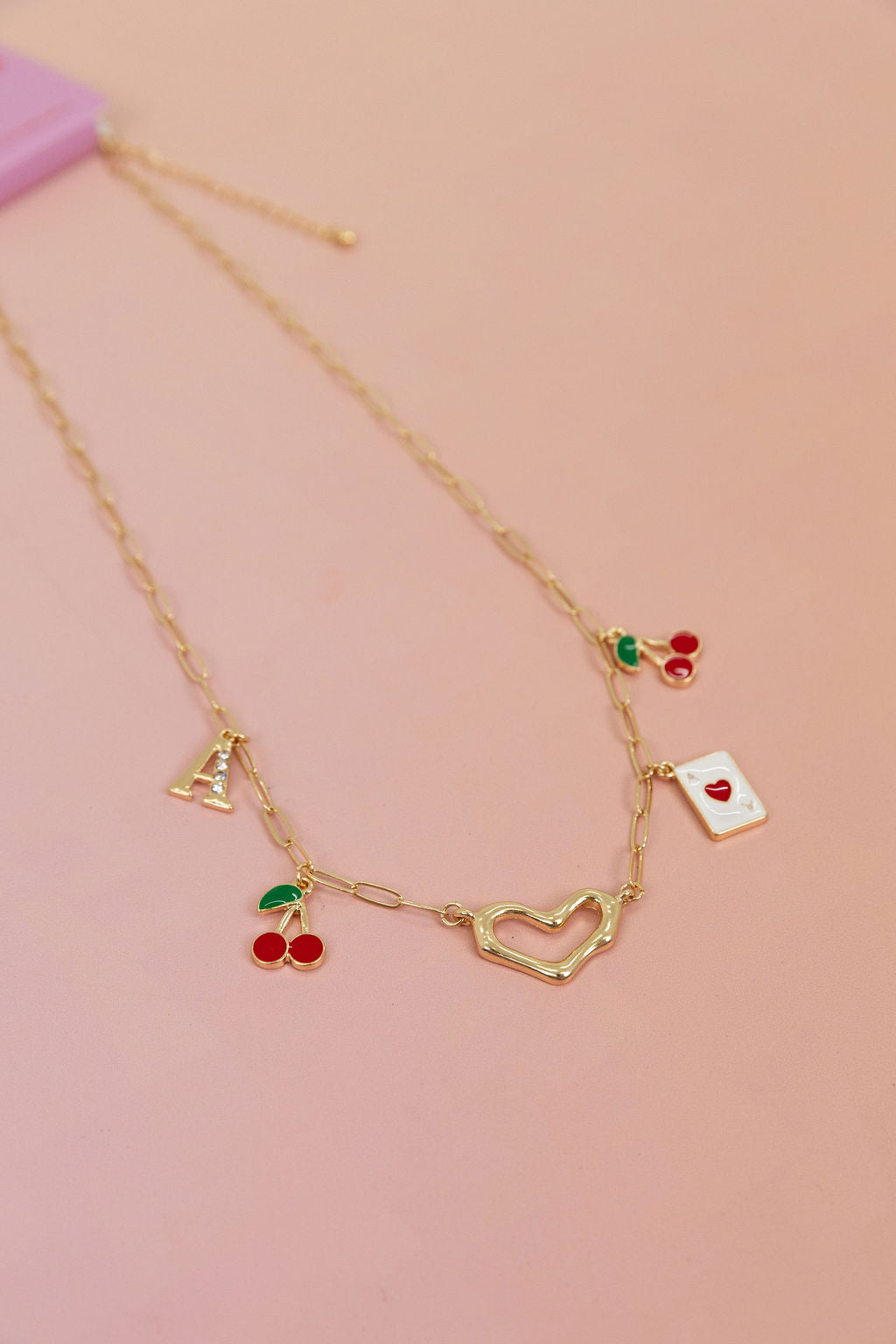 Cherry Love 'A' Necklace