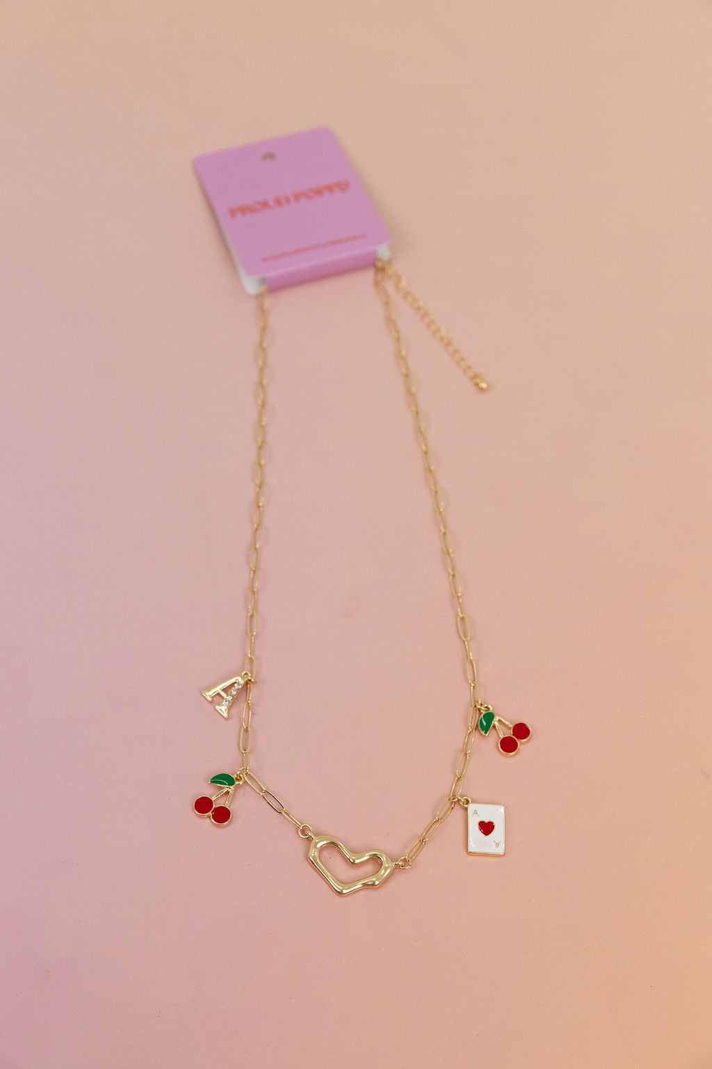 Cherry Love 'A' Necklace