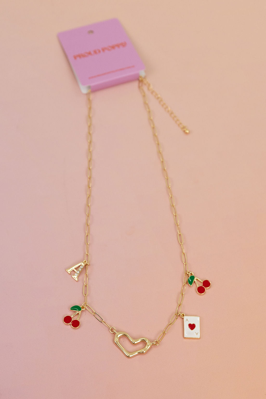 Cherry Love 'A' Necklace