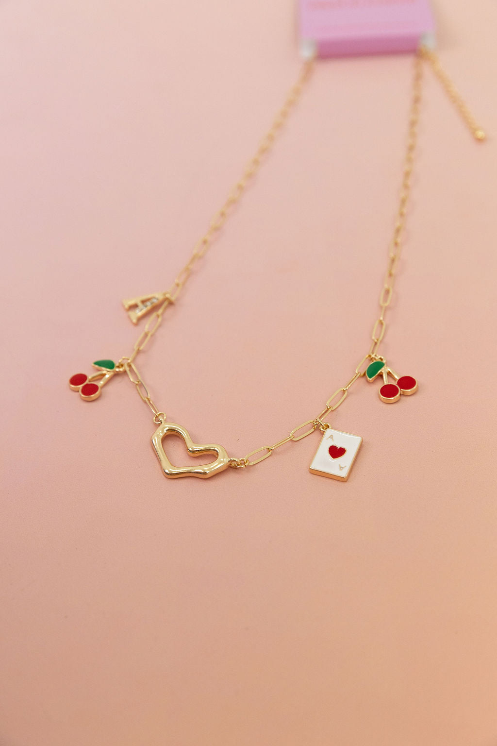 Cherry Love 'A' Necklace