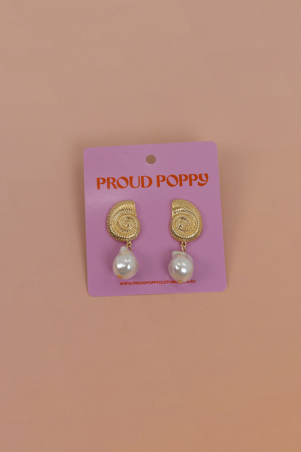Shell Pearl Drop Earrings