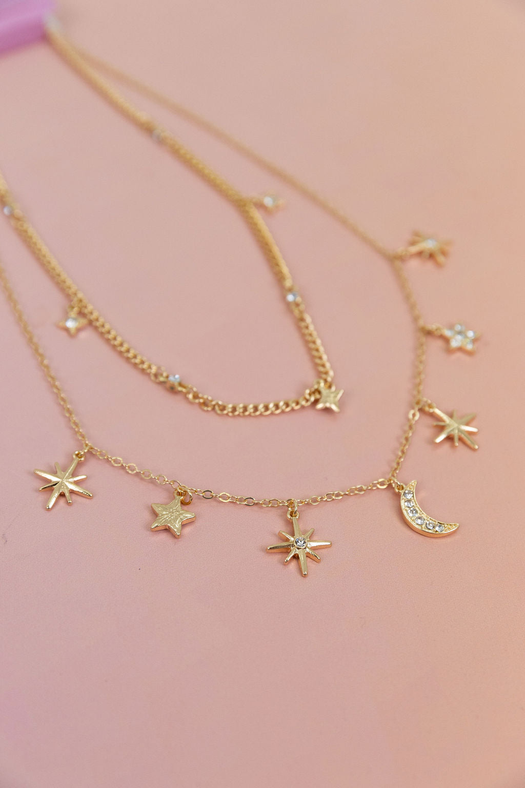 Layered Moon & Stars Necklace