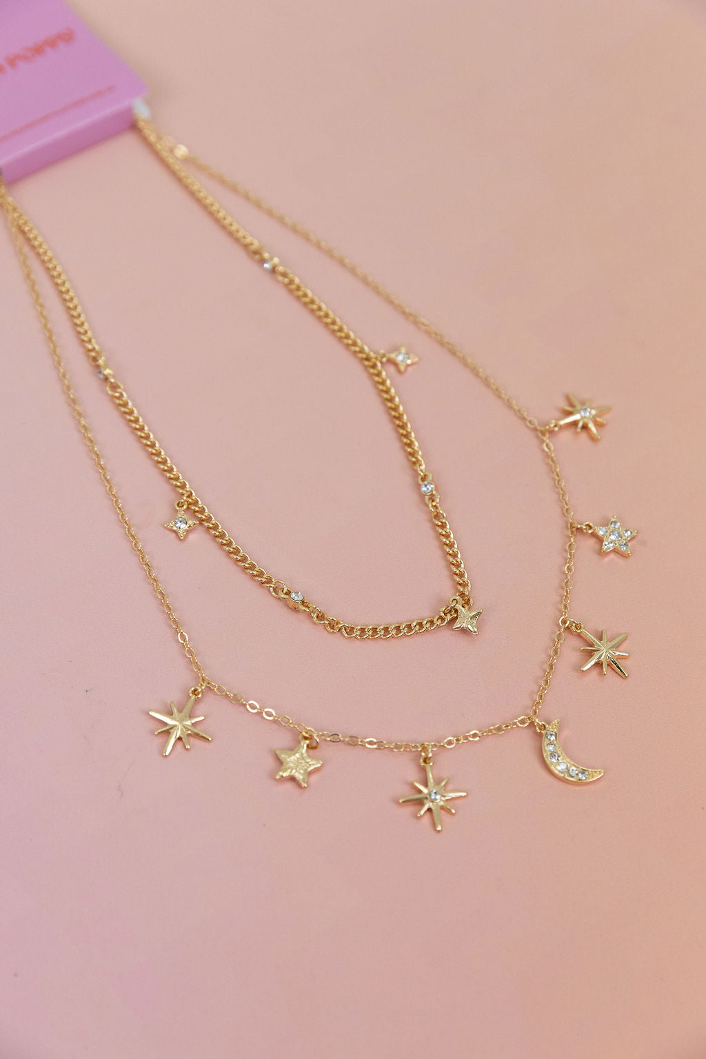Layered Moon & Stars Necklace