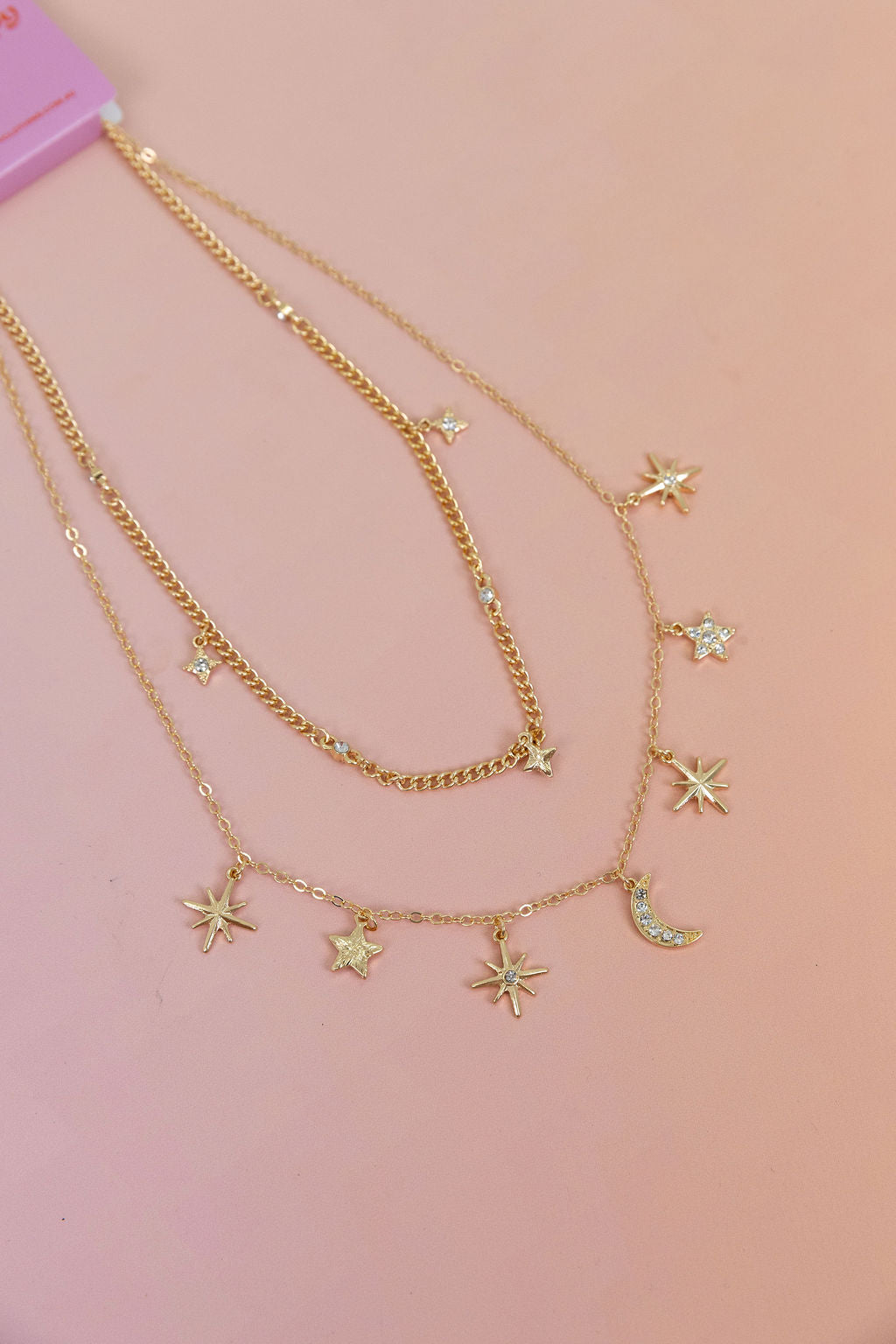 Layered Moon & Stars Necklace