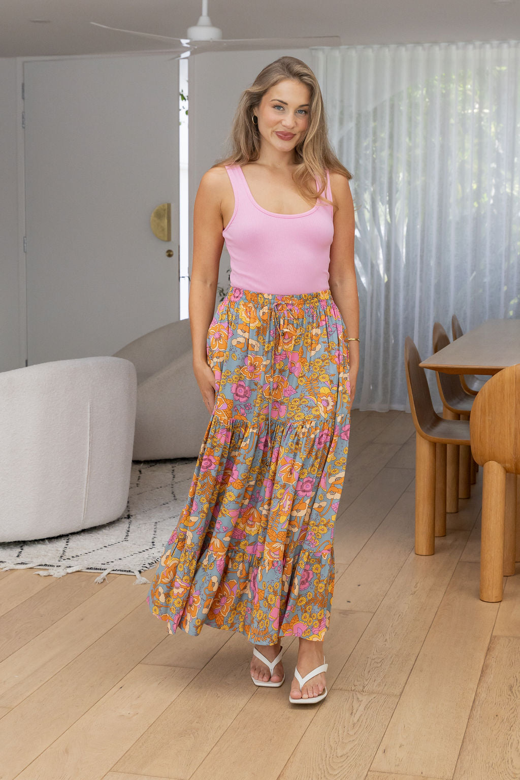 Carrie Skirt in Ash Mixed Floral