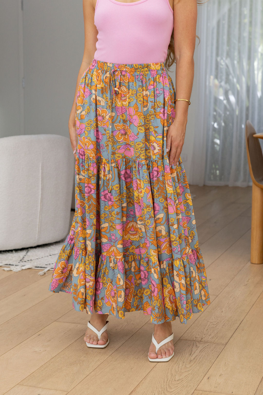 Carrie Skirt in Ash Mixed Floral