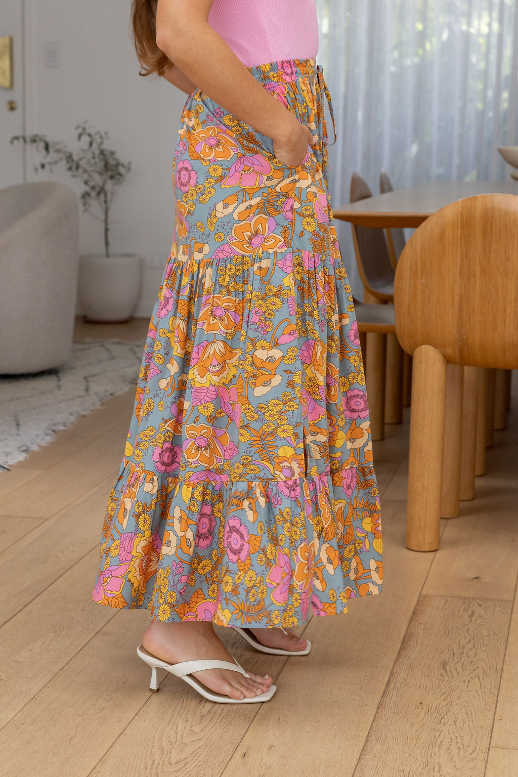 Carrie Skirt in Ash Mixed Floral