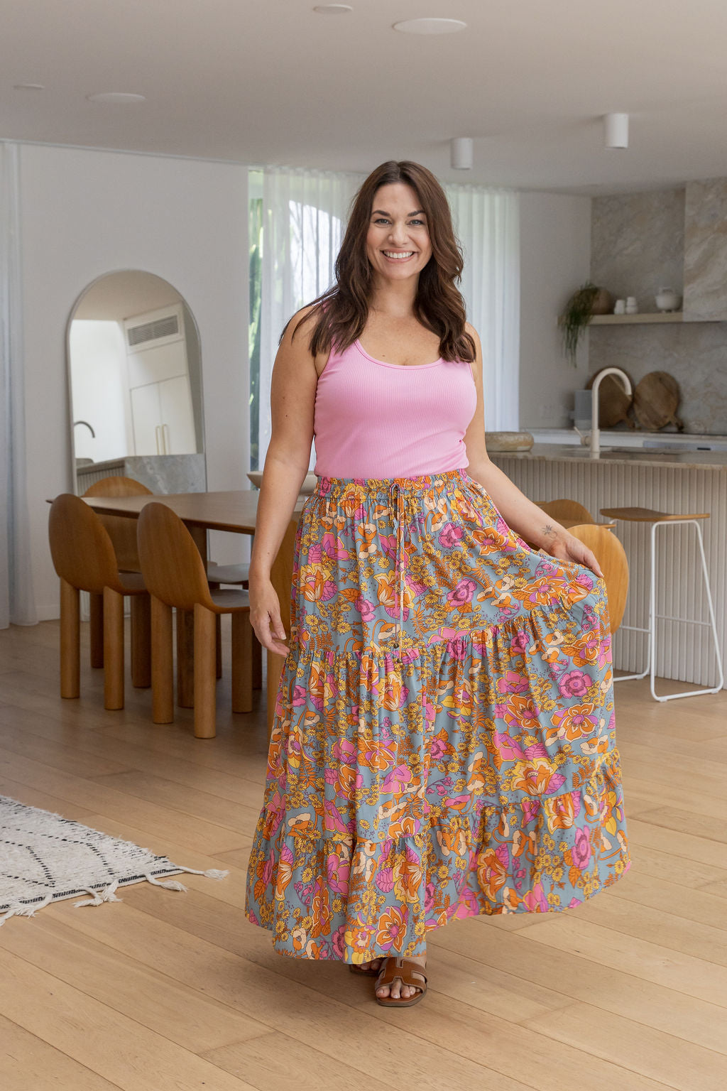 Carrie Skirt in Ash Mixed Floral