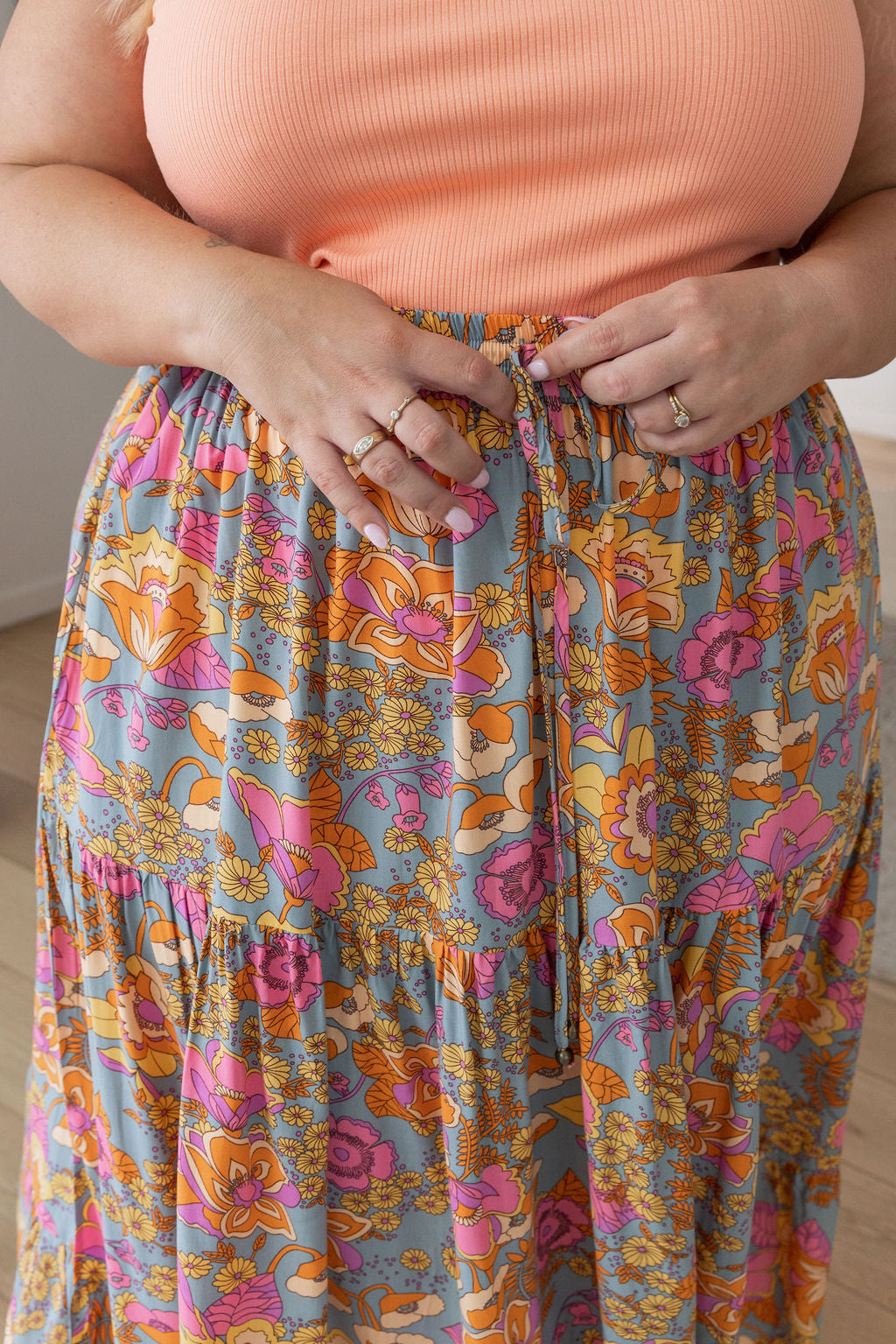 Carrie Skirt in Ash Mixed Floral