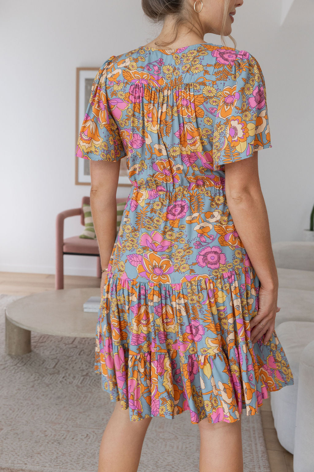 Charlie Dress in Ash Mixed Floral