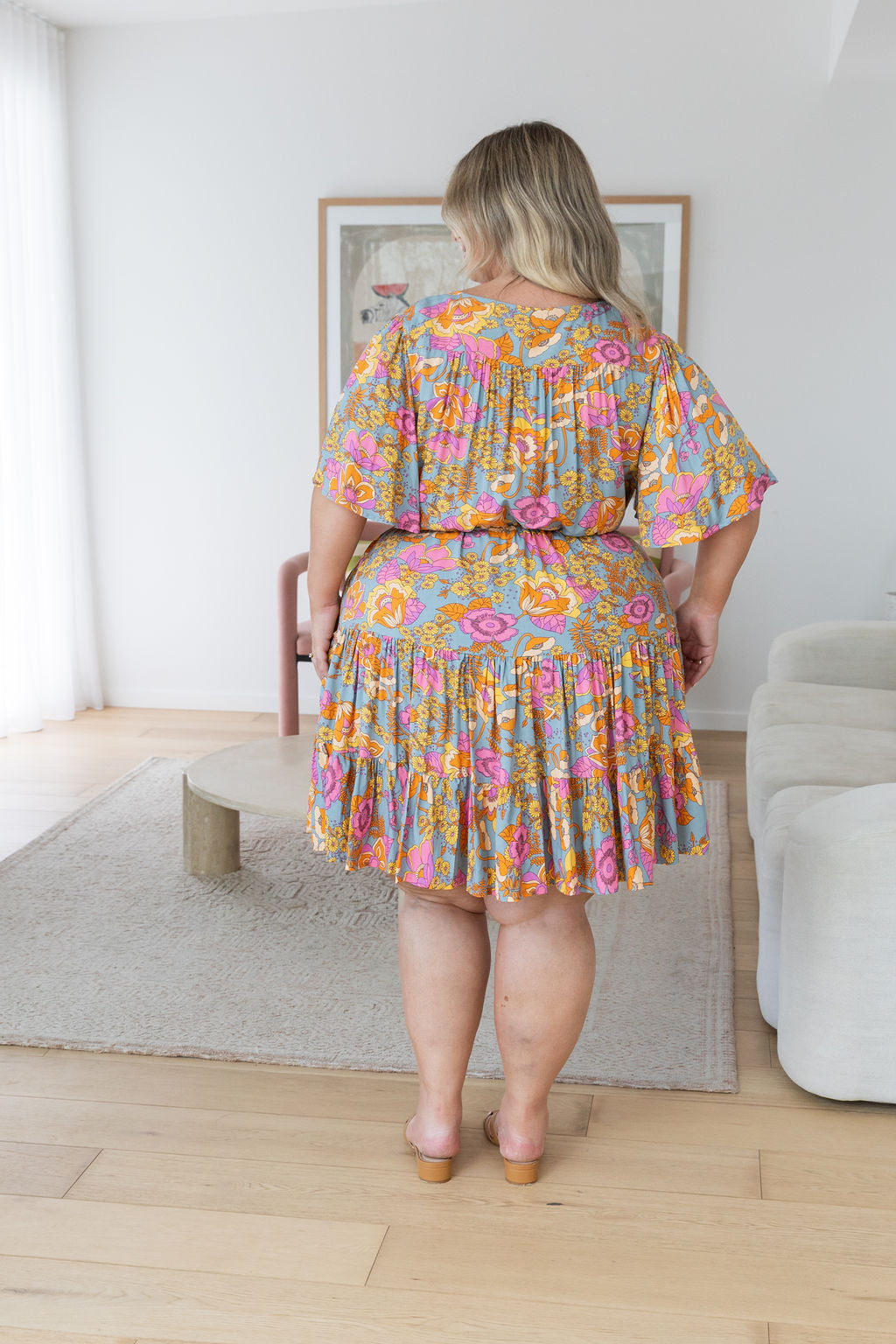 Charlie Dress in Ash Mixed Floral