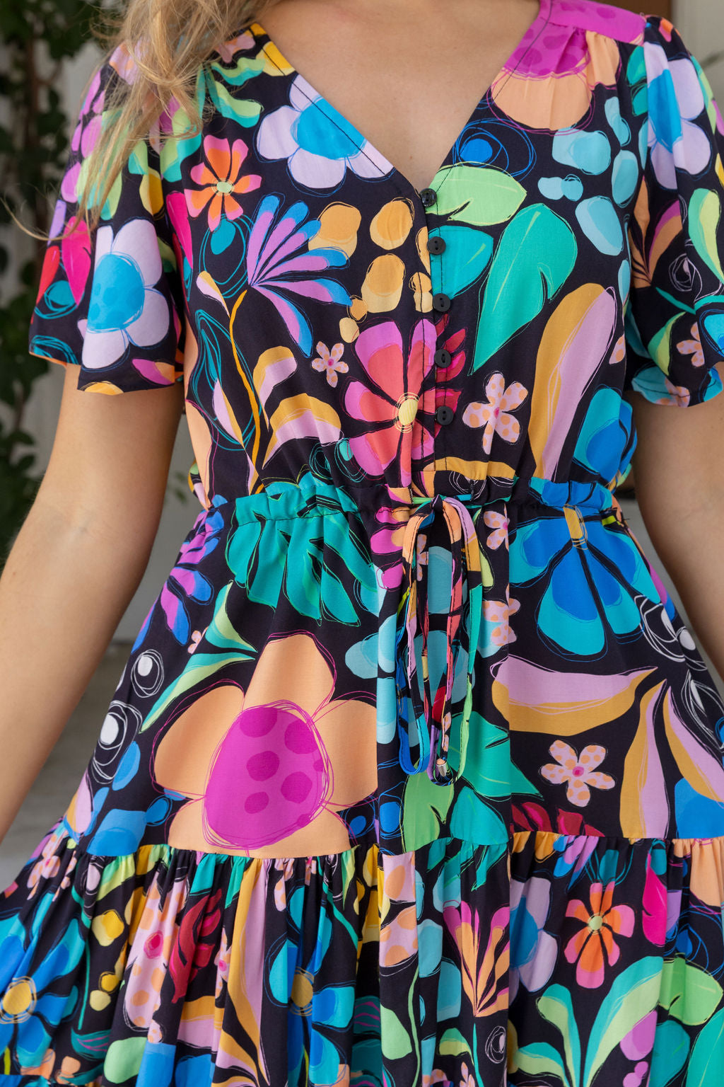 Charlie Dress in Black Wonderland by Kasey Rainbow